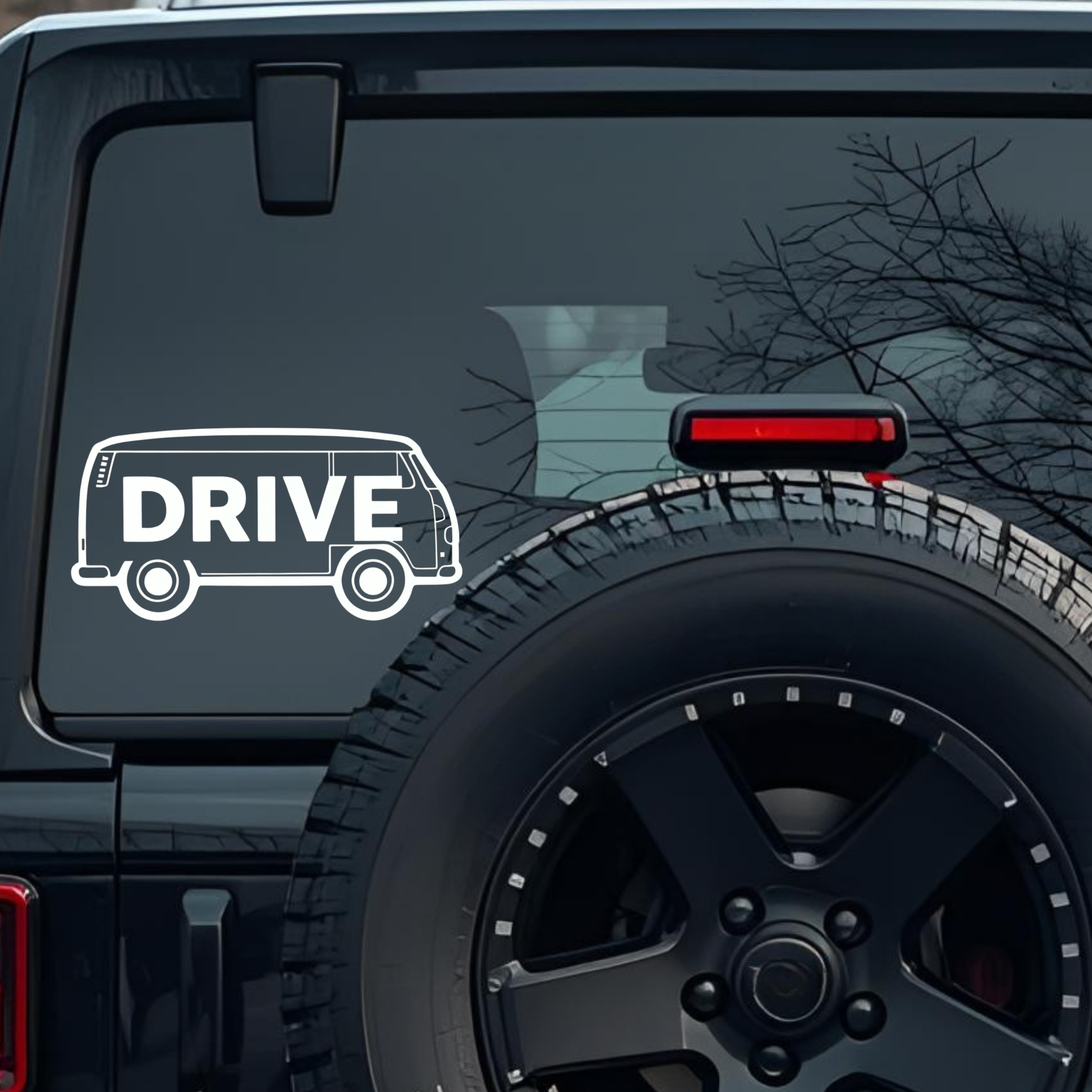 Drive Large 6 inch Premium Decal Sticker For Car Bumper Window Rear Windshield Stickers, Warning Sig