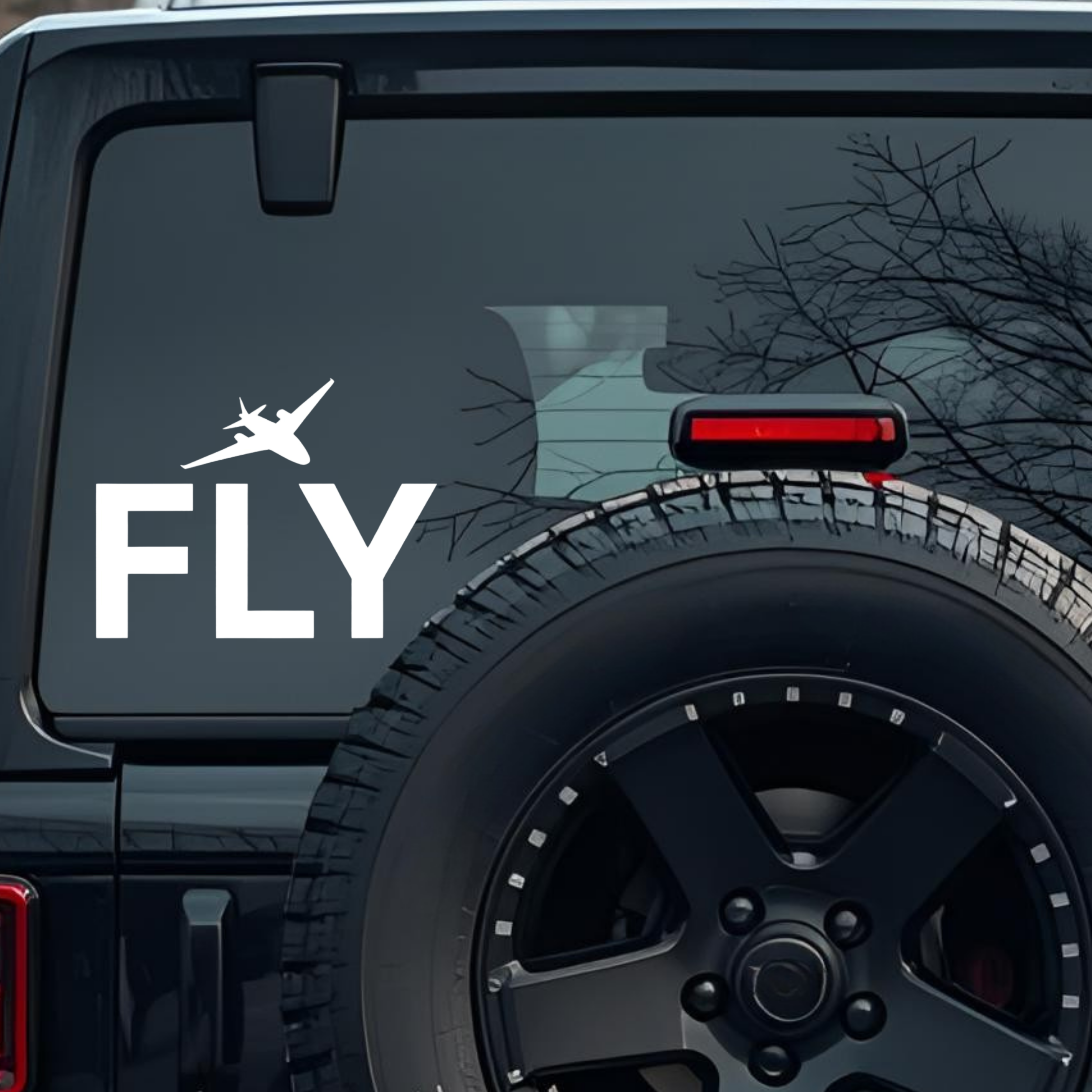 Fly Large 6 inch Premium Decal Sticker For Car Bumper Window Rear Windshield Stickers, Warning Signs
