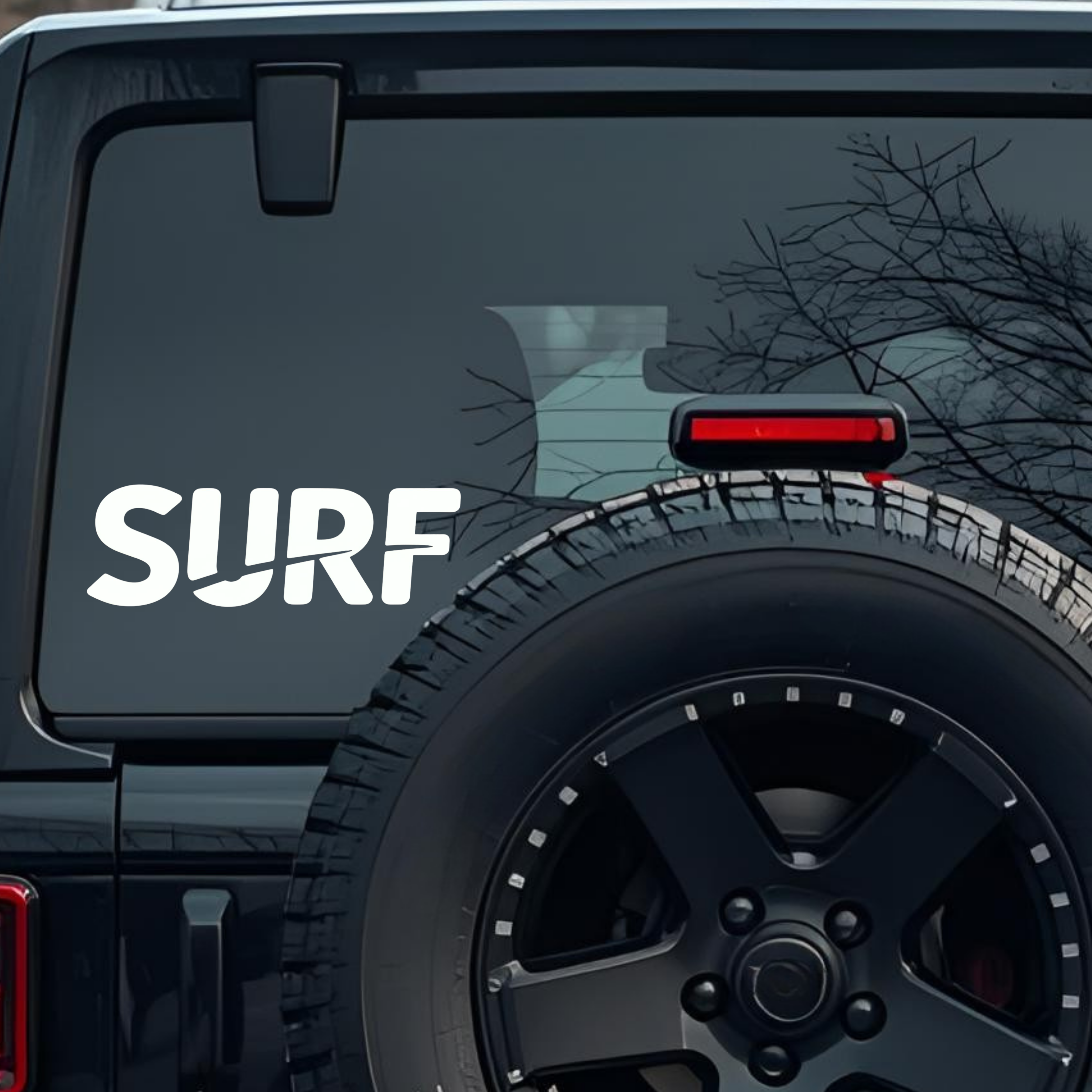 Surf Large 6 inch Premium Decal Sticker For Car Bumper Window Rear Windshield Stickers, Warning Sign