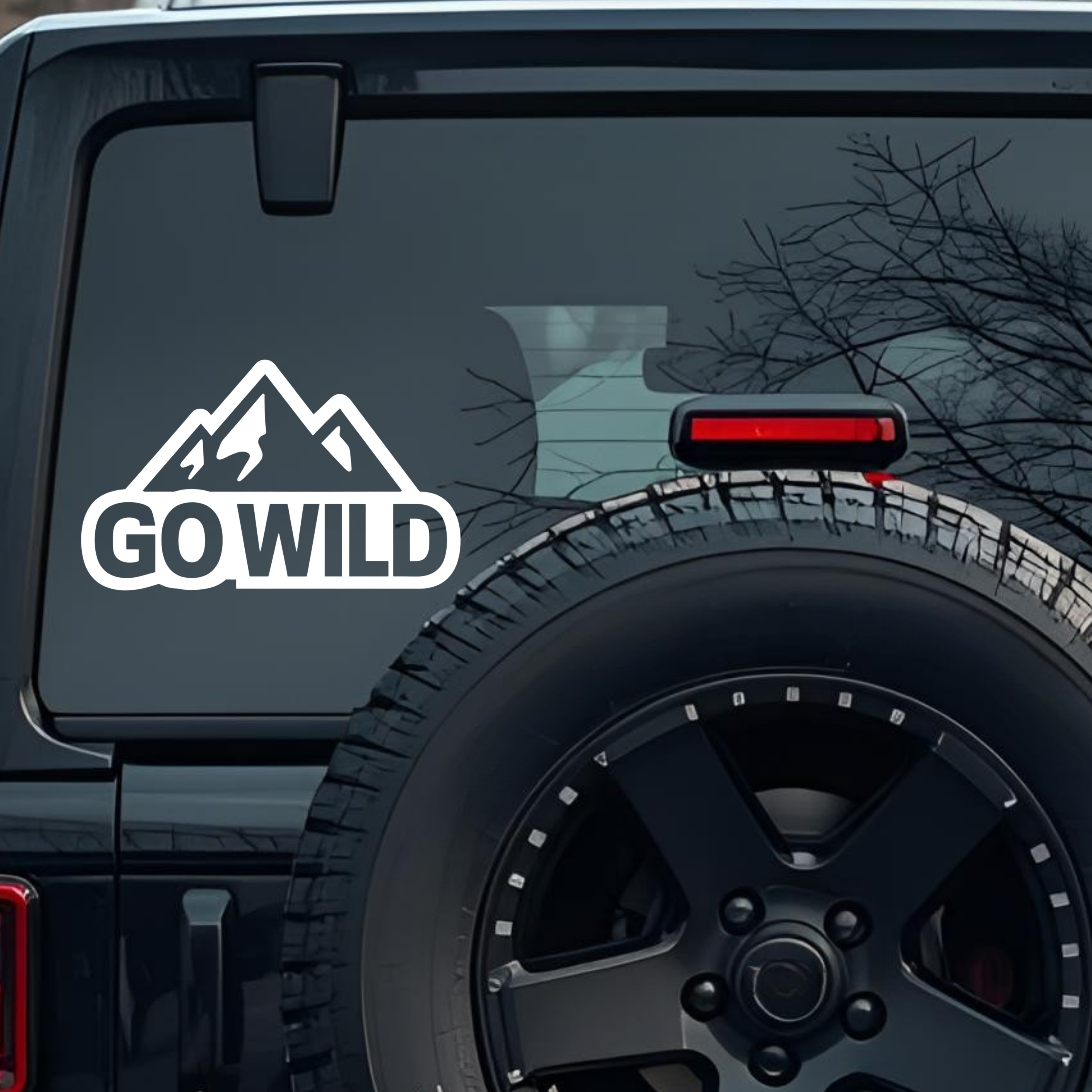 Go Wild Large 6 inch Premium Decal Sticker For Car Bumper Window Rear Windshield Stickers, Warning S