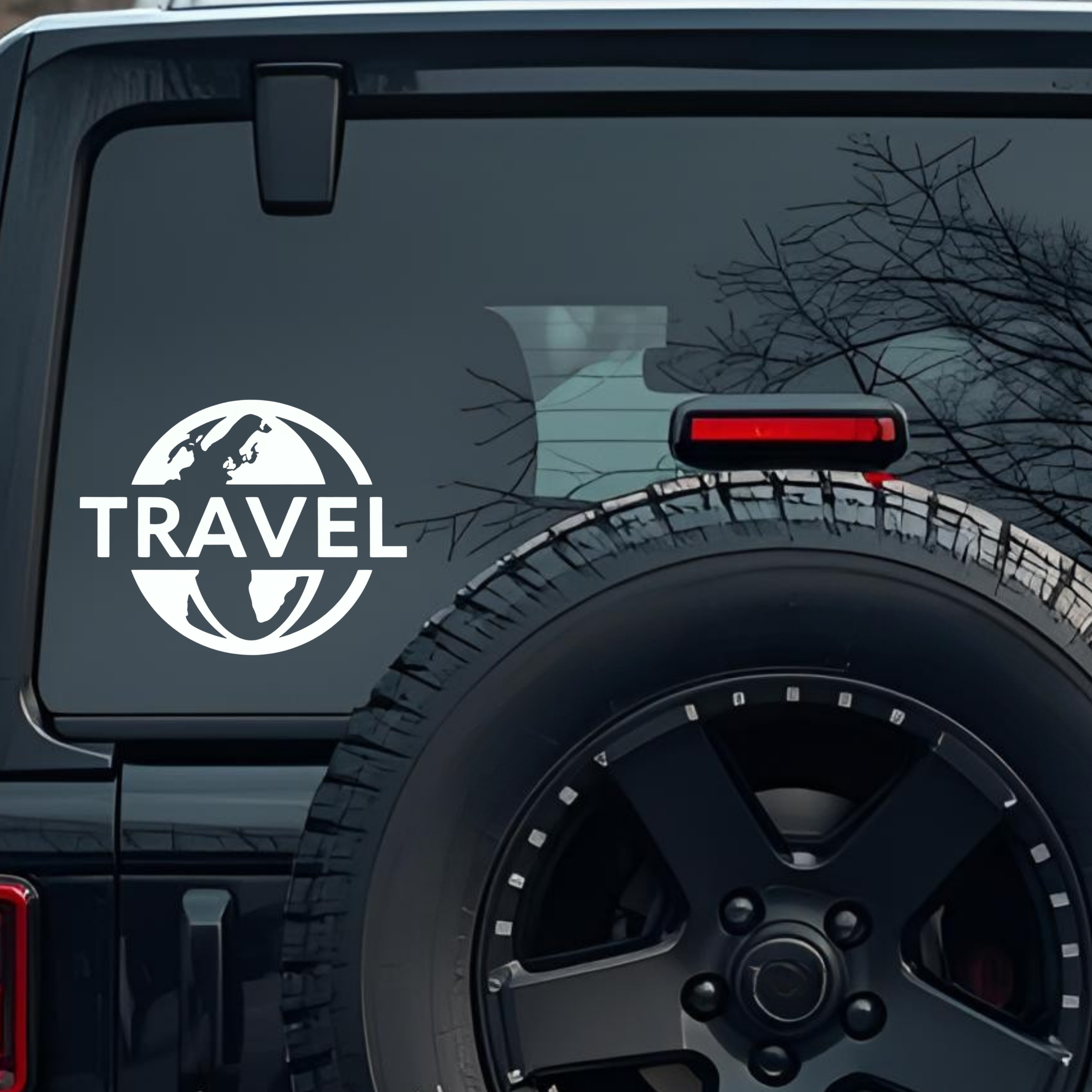 Travel Large 6 inch Premium Decal Sticker For Car Bumper Window Rear Windshield Stickers, Warning Si