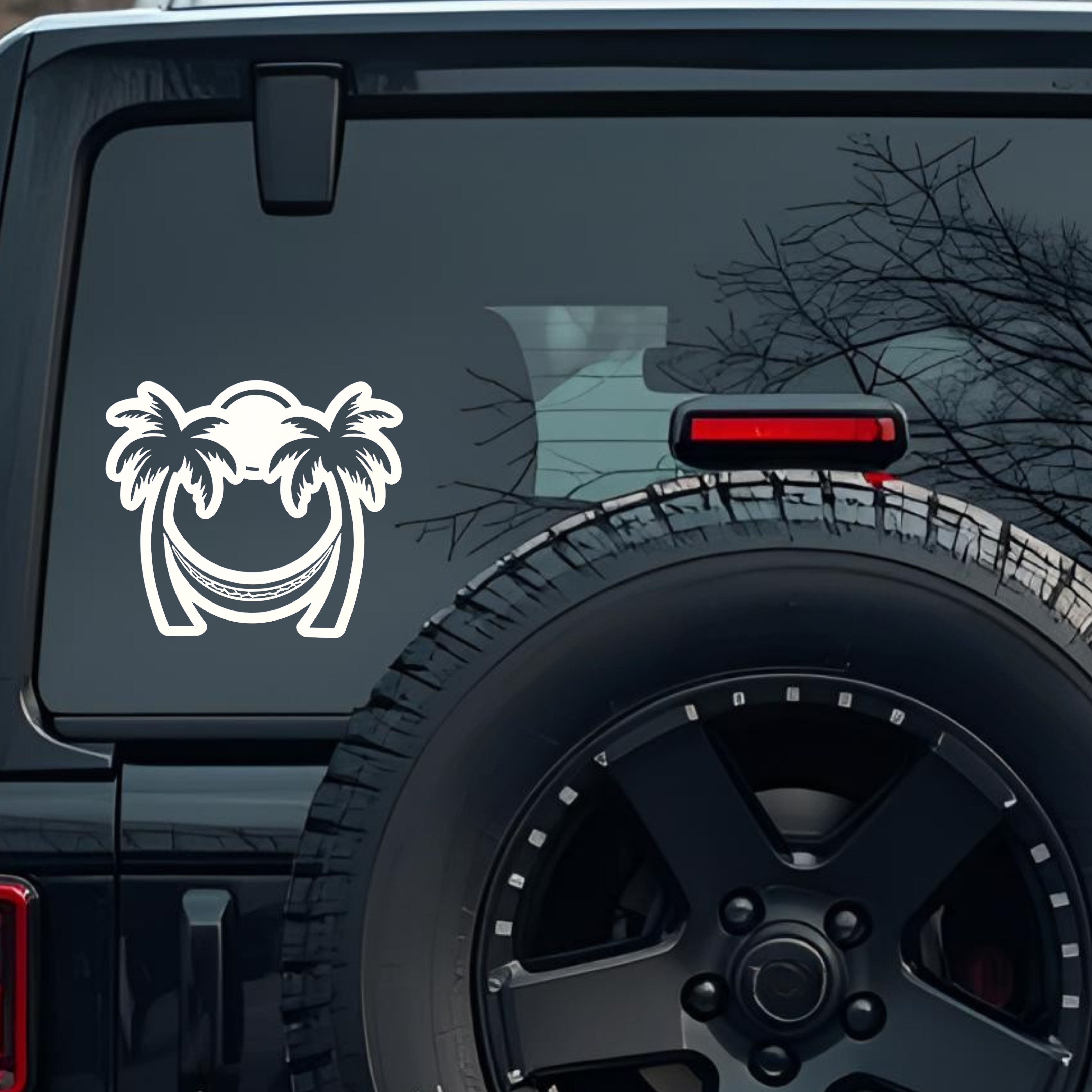 Hammock Large 6 inch Premium Decal Sticker For Car Bumper Window Rear Windshield Stickers, Warning S