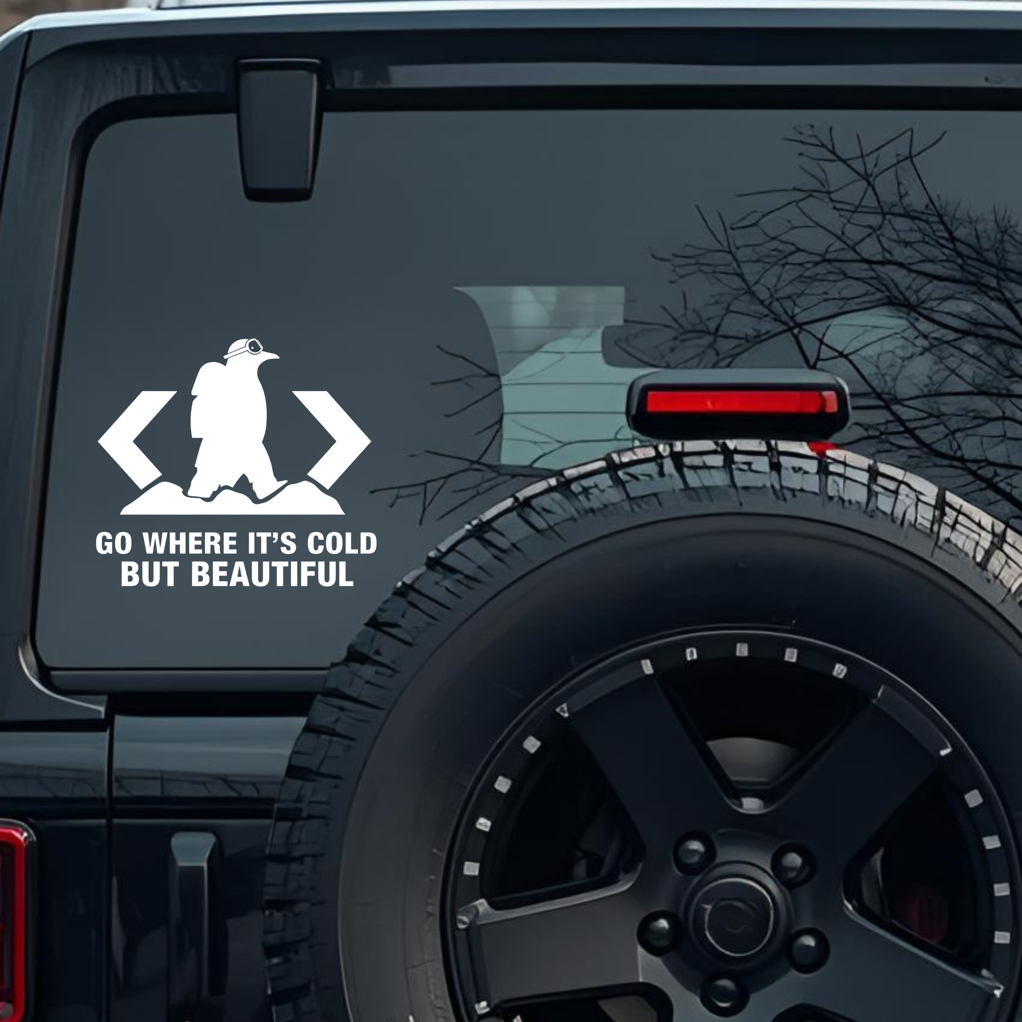 Go Where It's Cold but Beautiful Large 6 inch Premium Decal Sticker For Car Bumper Window Rear Winds