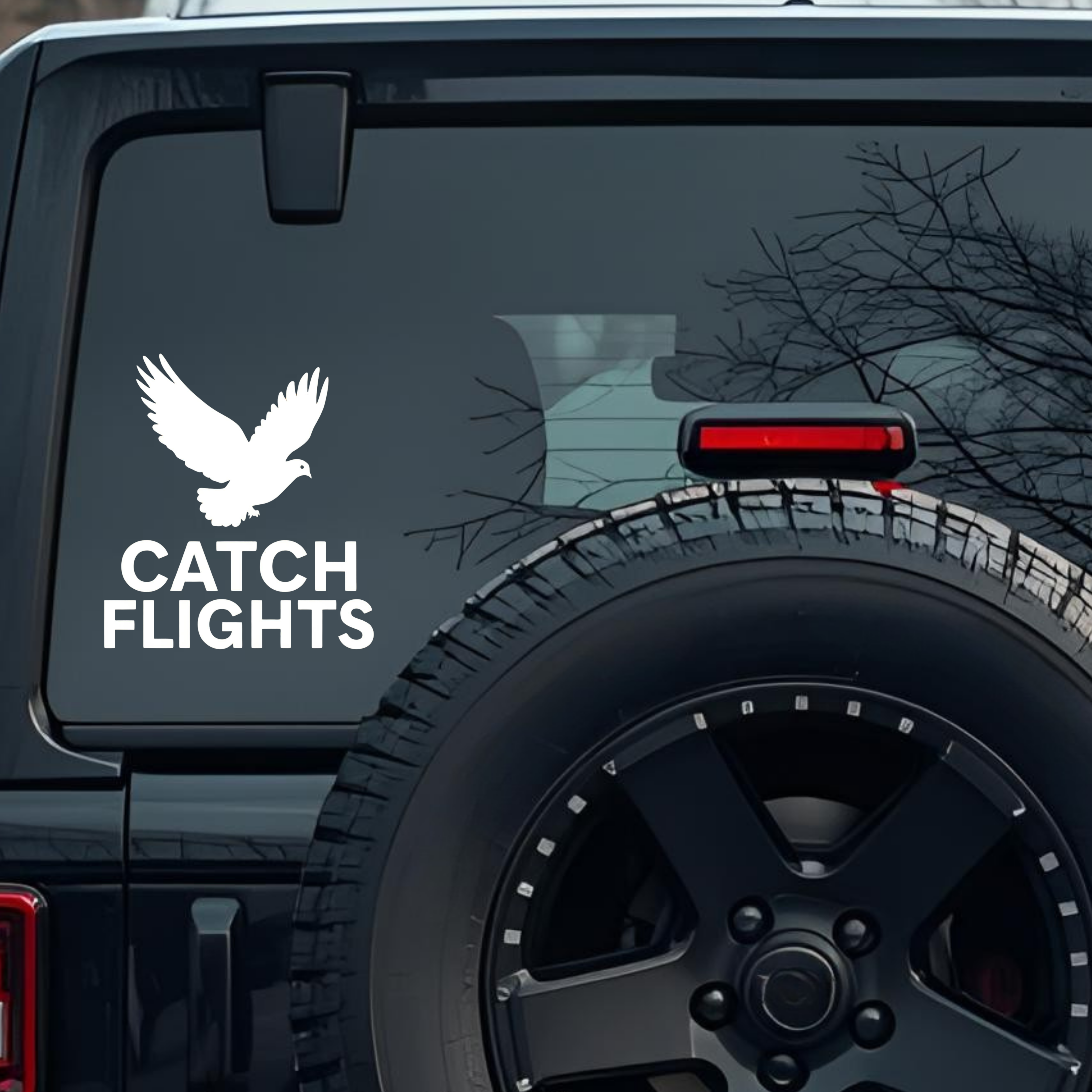 Catch Flights Large 6 inch Premium Decal Sticker For Car Bumper Window Rear Windshield Stickers, War