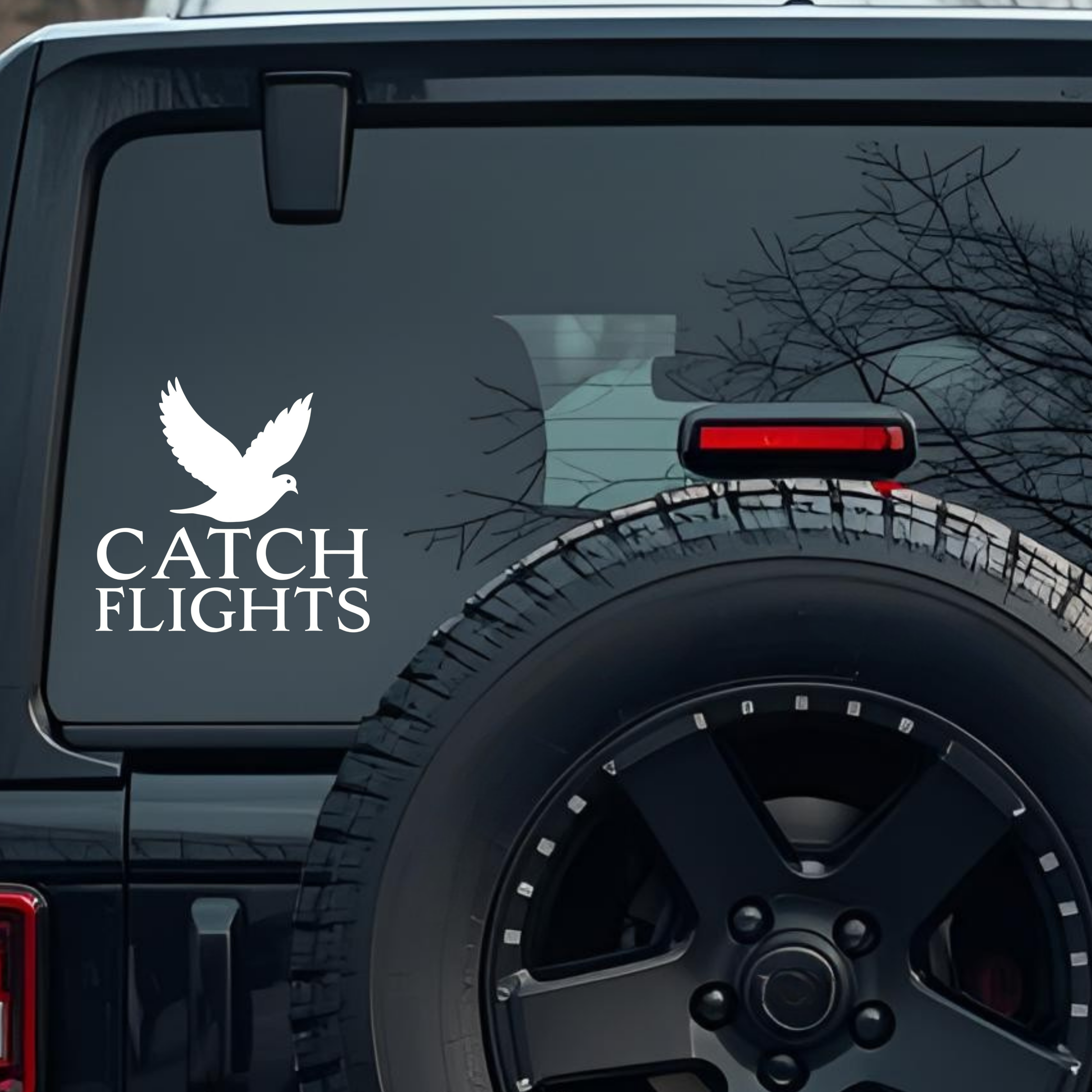 Catch Flights Large 6 inch Premium Decal Sticker For Car Bumper Window Rear Windshield Stickers, War