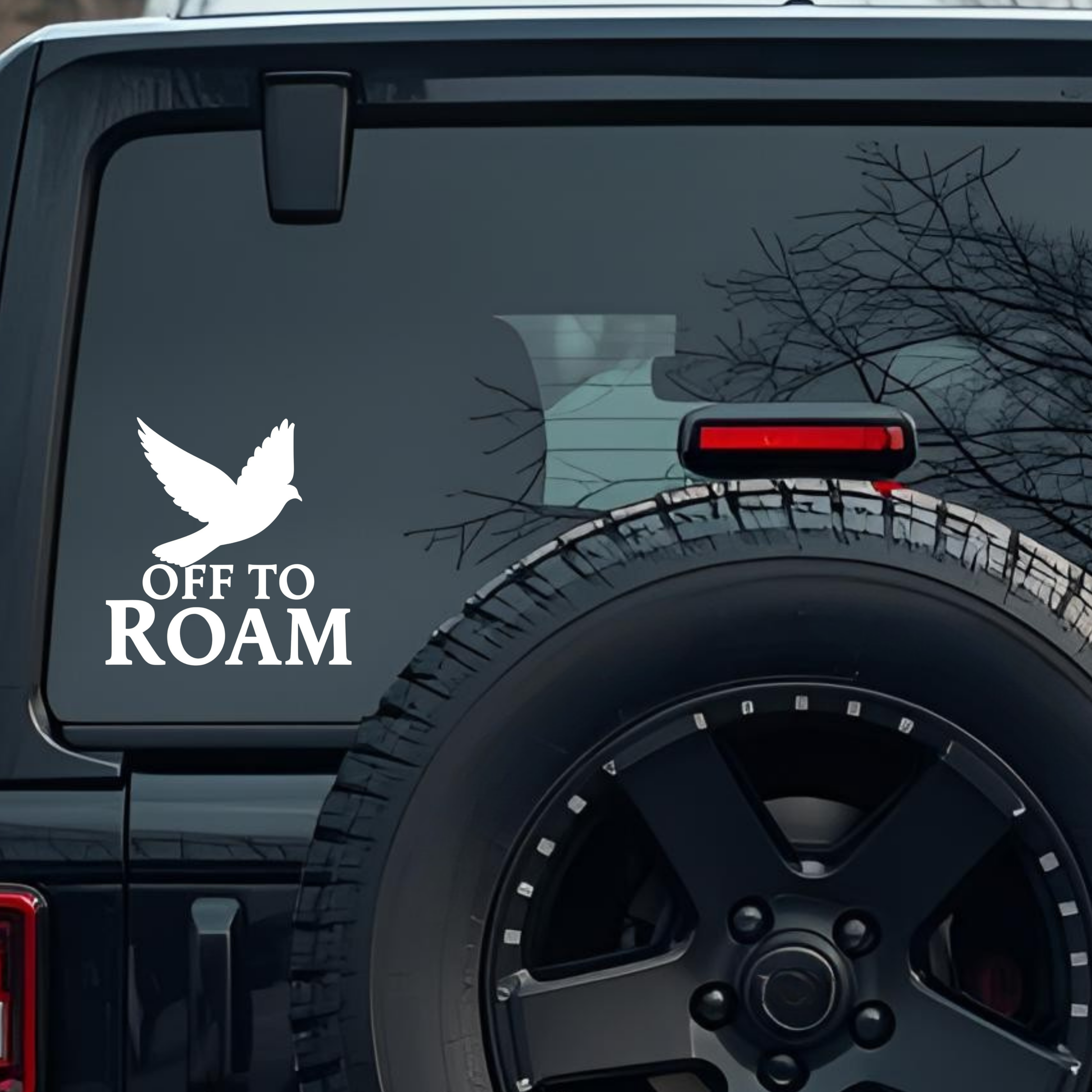 Off to Roam Large 6 inch Premium Decal Sticker For Car Bumper Window Rear Windshield Stickers, Warni