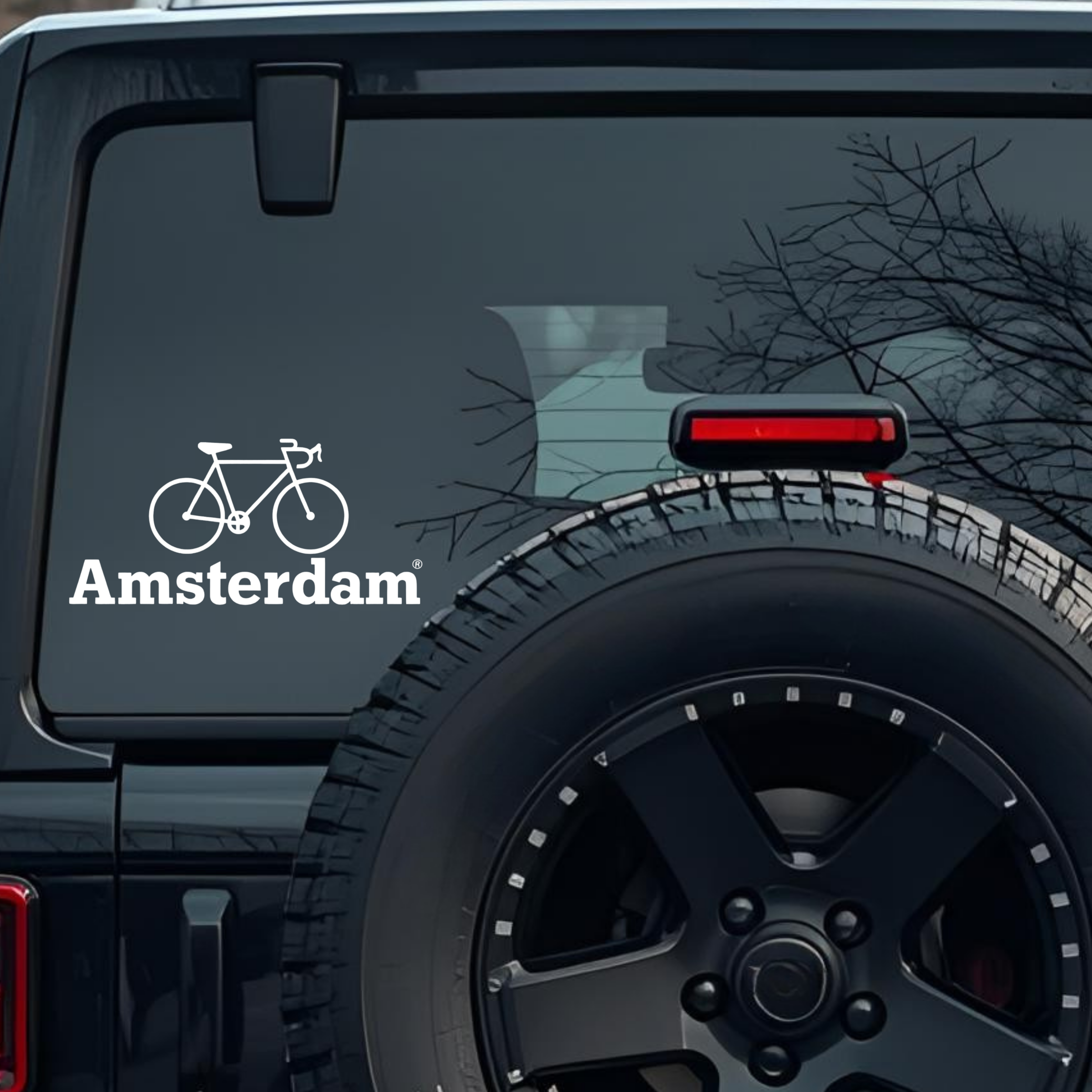 Amsterdam Large 6 inch Premium Decal Sticker For Car Bumper Window Rear Windshield Stickers, Warning