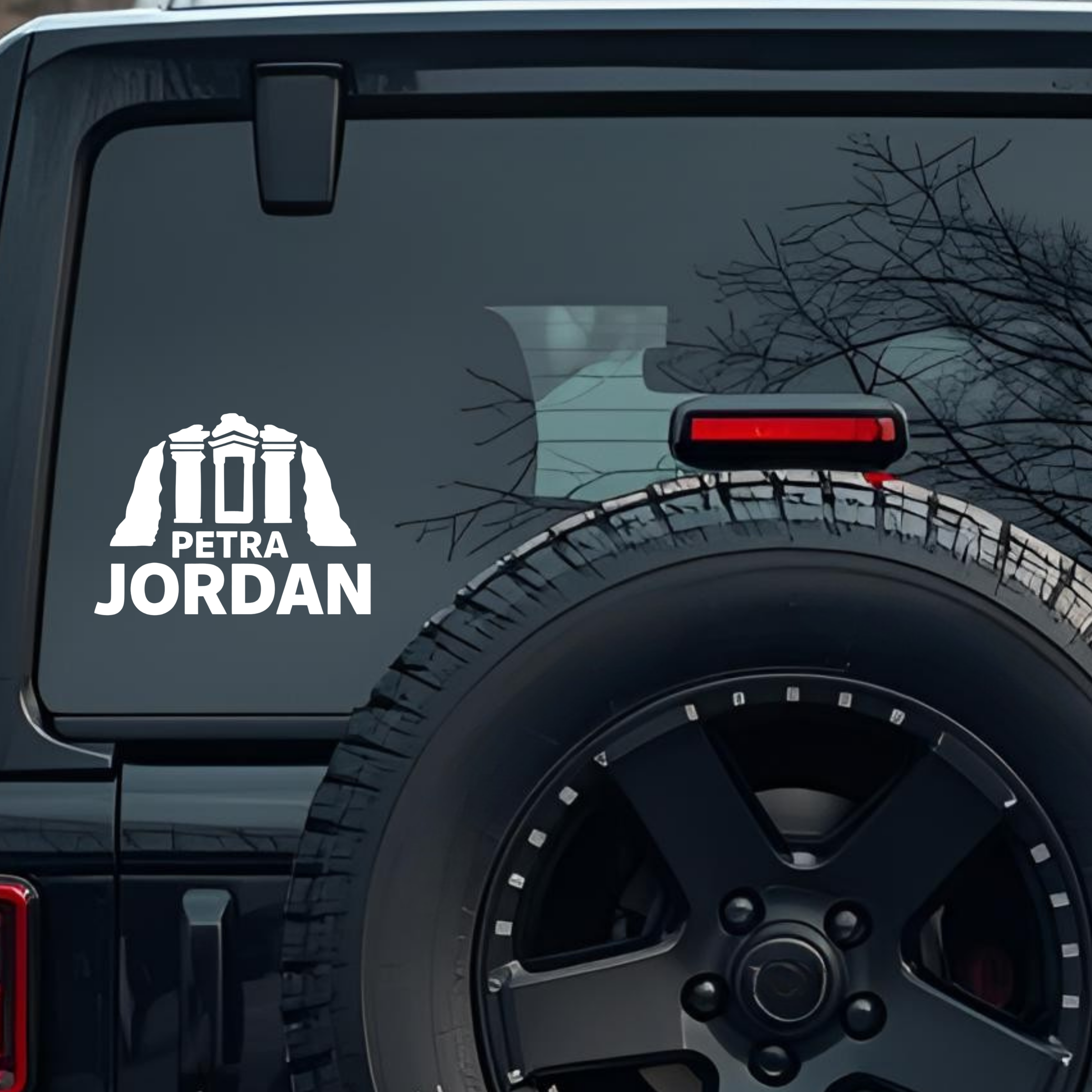 Petra Jordan Large 6 inch Premium Decal Sticker For Car Bumper Window Rear Windshield Stickers, Warn