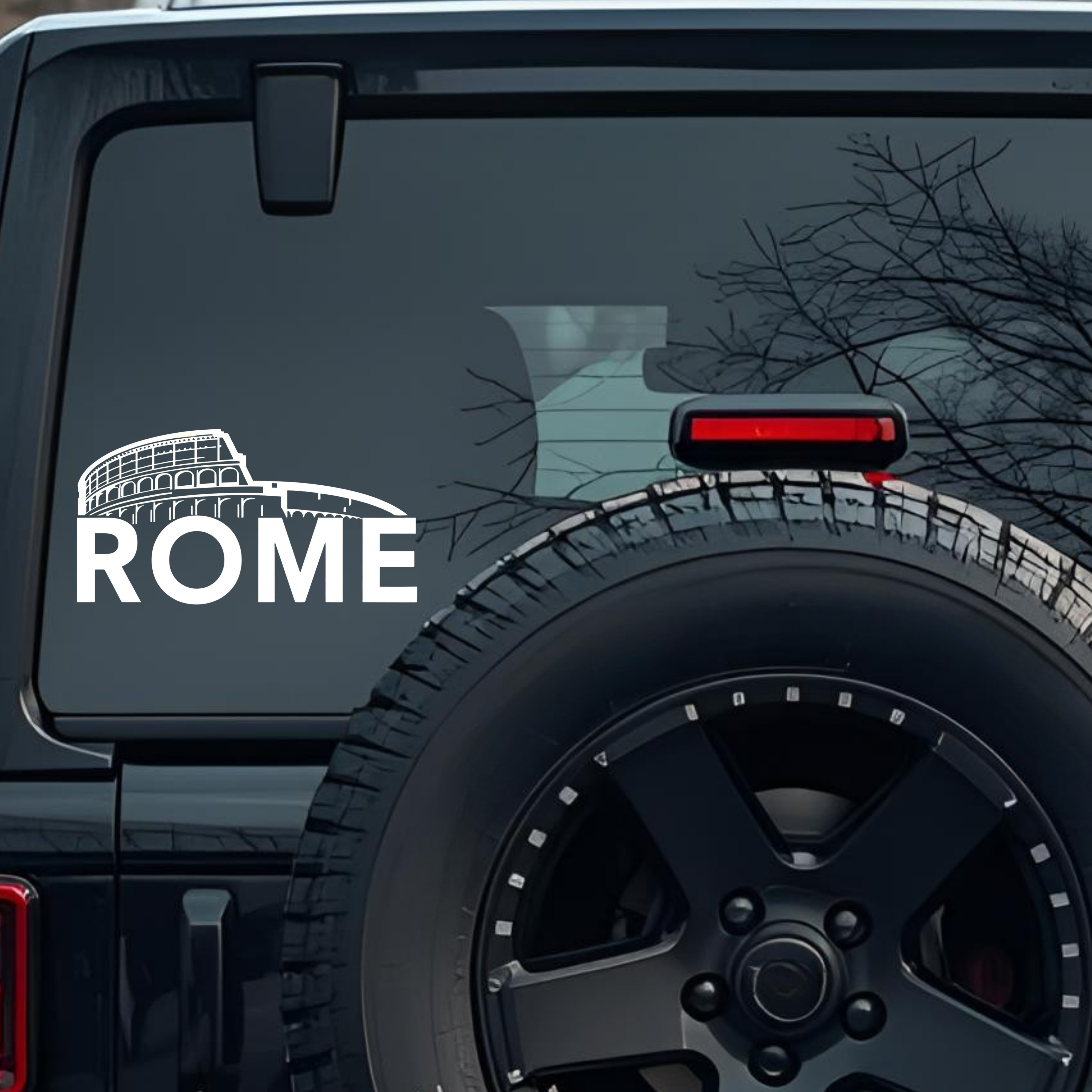 Rome Large 6 inch Premium Decal Sticker For Car Bumper Window Rear Windshield Stickers, Warning Sign