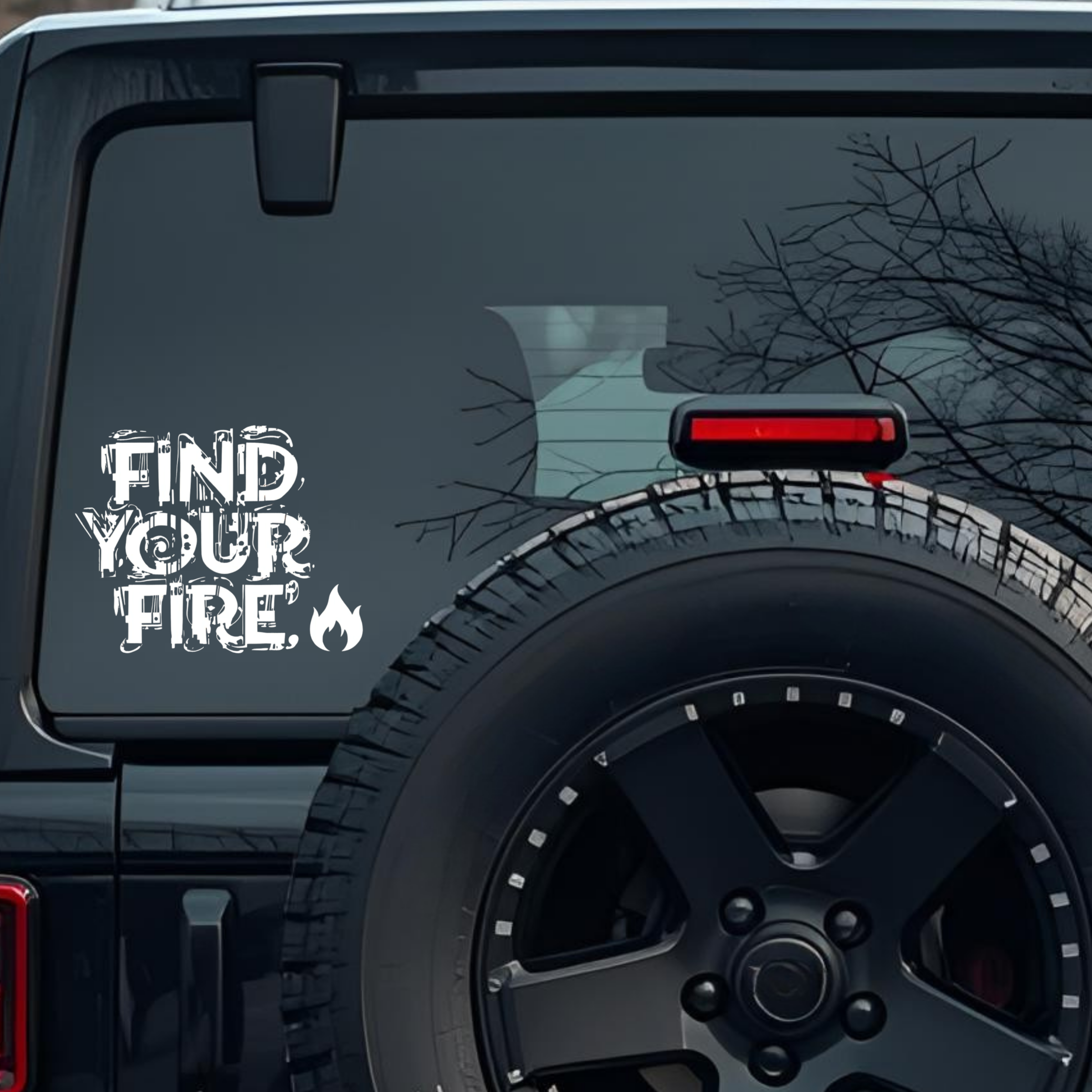 Find Your Fire Large 6 inch Premium Decal Sticker For Car Bumper Window Rear Windshield Stickers, Wa