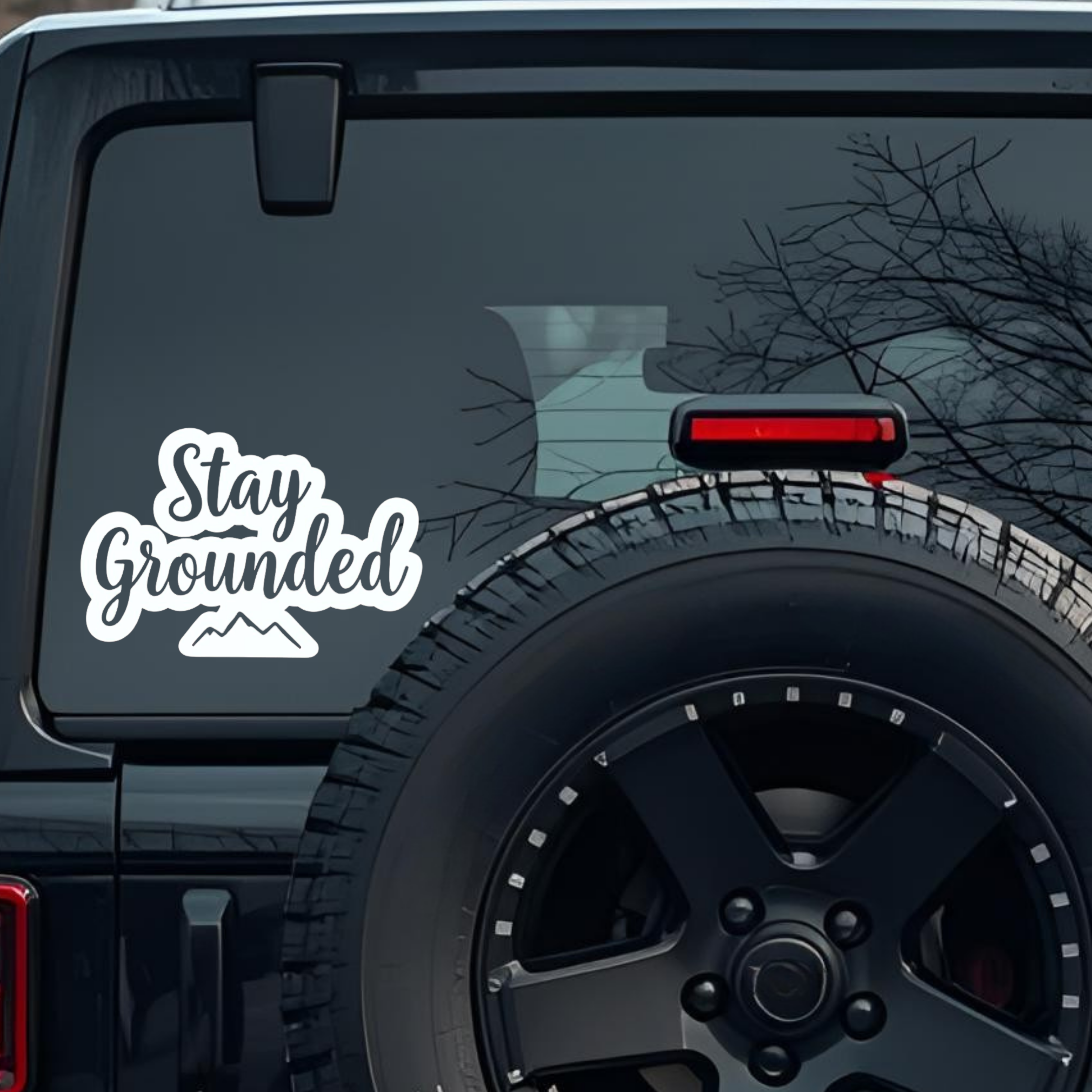 Stay Grounded Large 6 inch Premium Decal Sticker For Car Bumper Window Rear Windshield Stickers, War