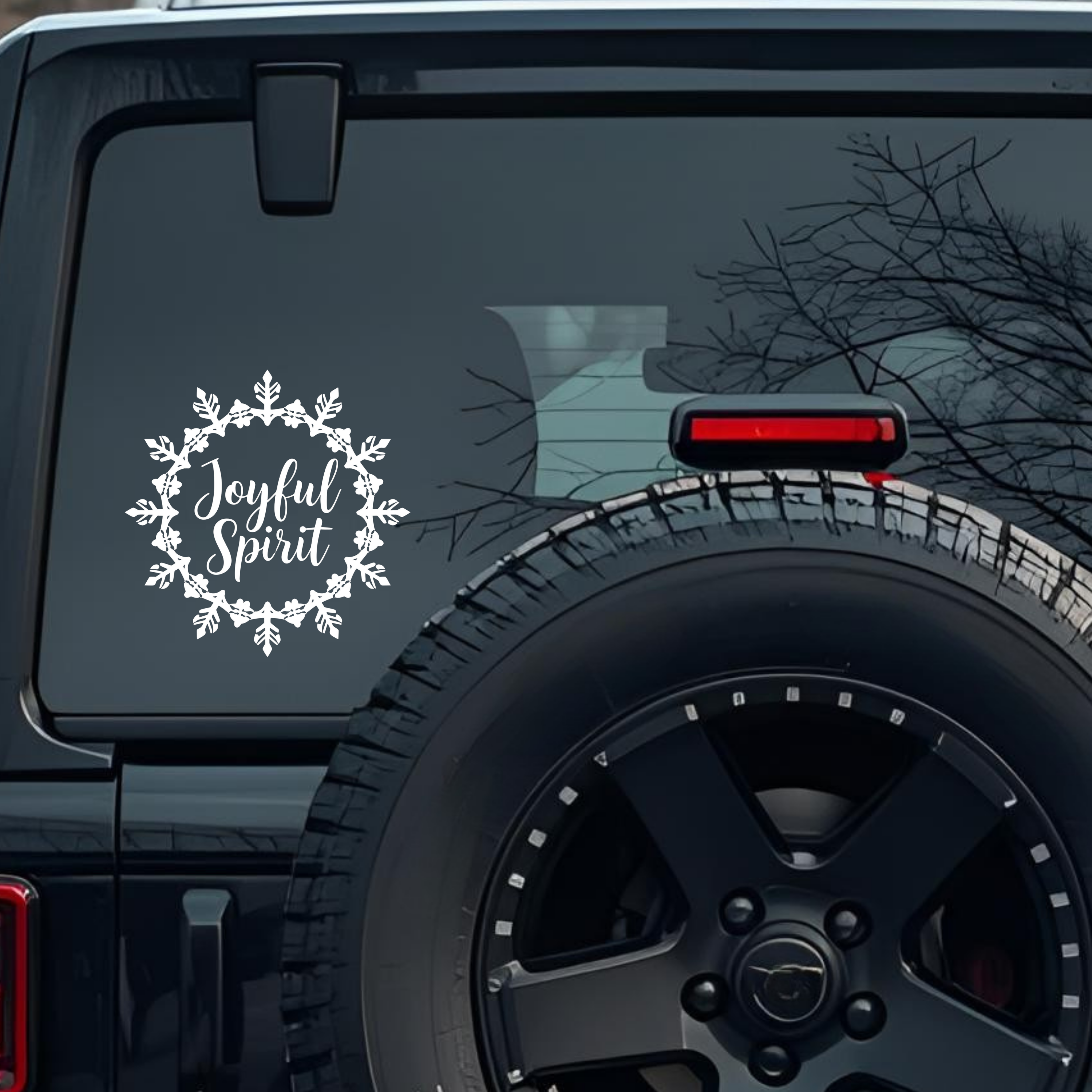 Joyful Spirit Large 6 inch Premium Decal Sticker For Car Bumper Window Rear Windshield Stickers, War