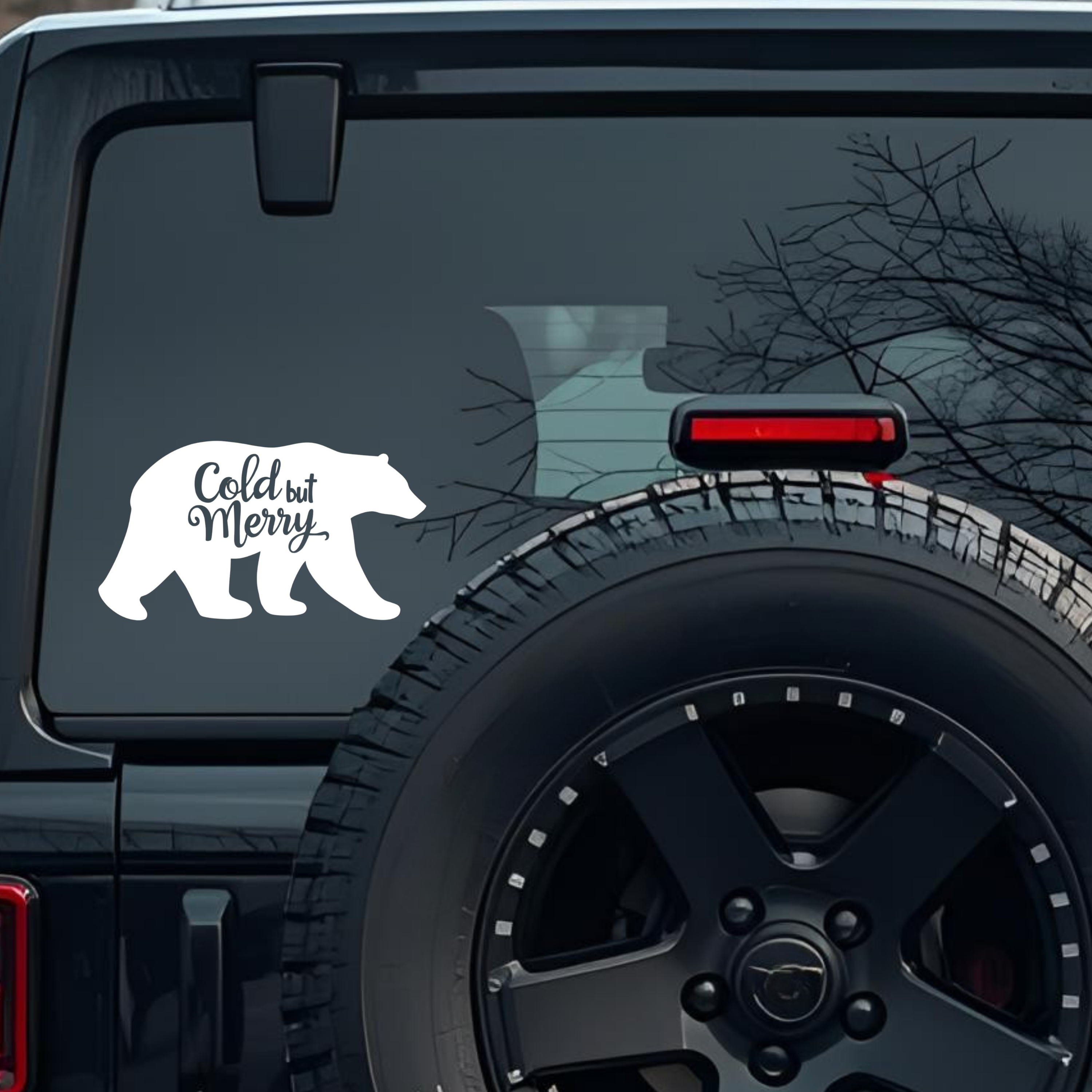 Cold but Merry Large 6 inch Premium Decal Sticker For Car Bumper Window Rear Windshield Stickers, Wa