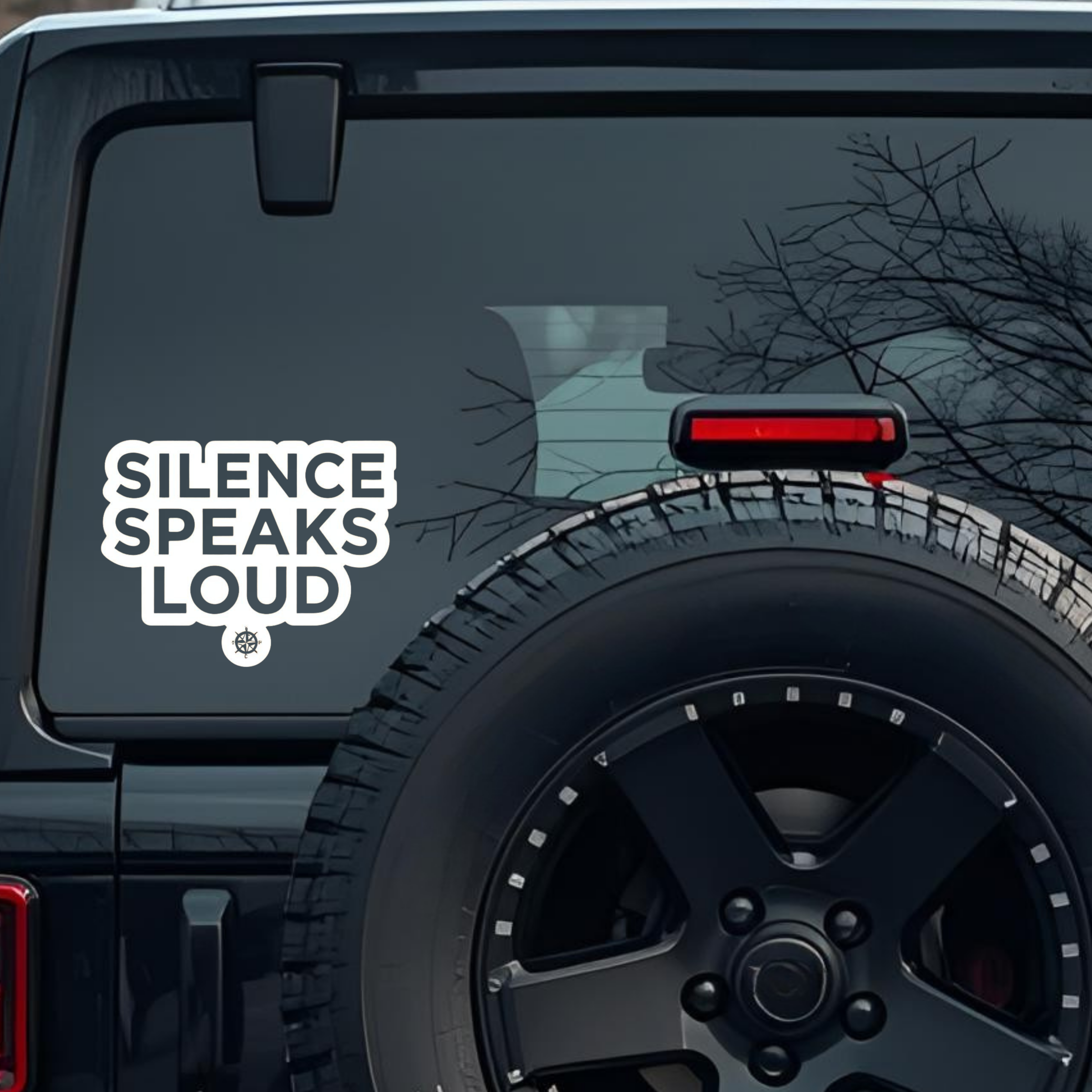 Silence Speaks Loud Large 6 inch Premium Decal Sticker For Car Bumper Window Rear Windshield Sticker