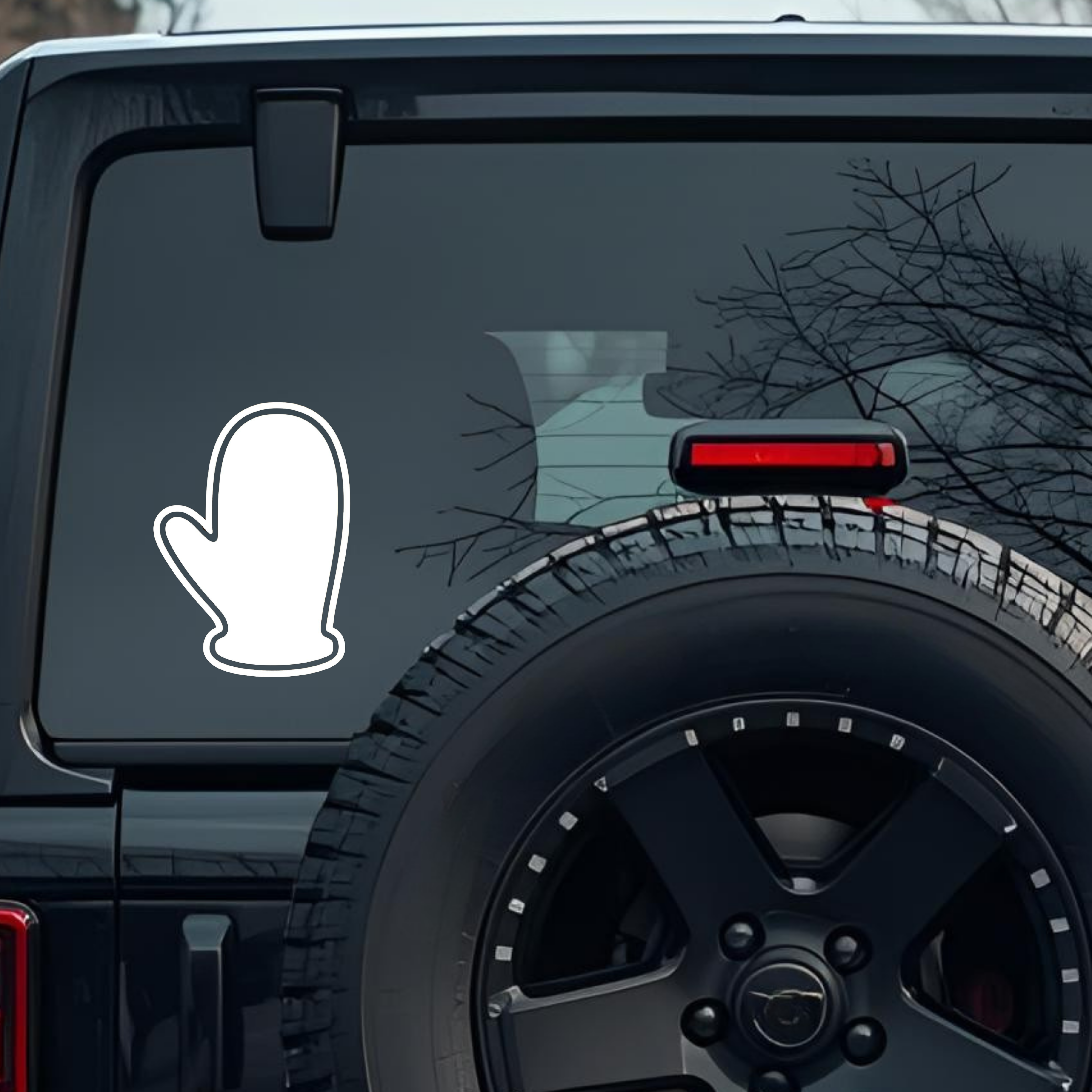 Mitten Glove Theme Large 6 inch Premium Decal Sticker For Car Bumper Window Rear Windshield Stickers