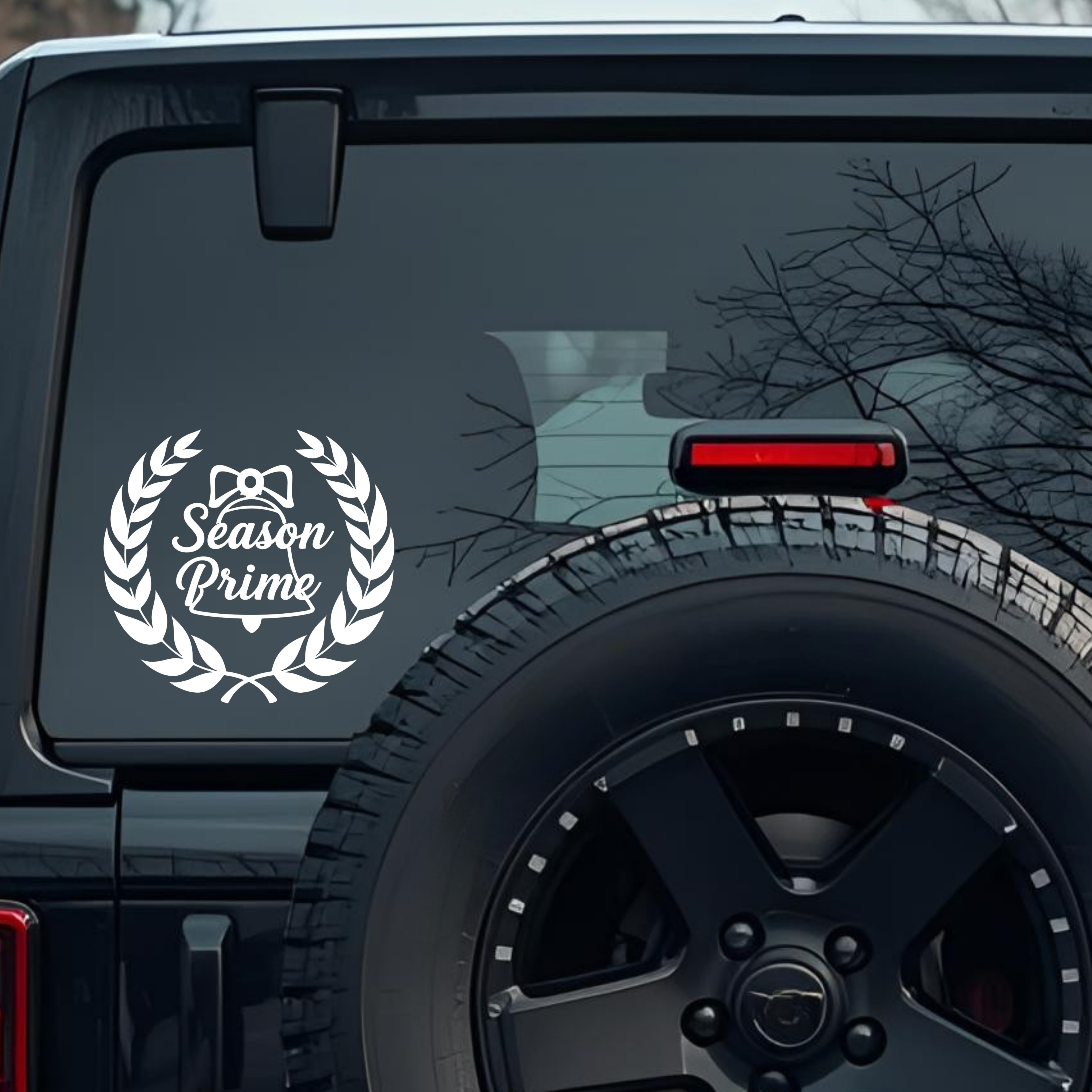 Season Prime Large 6 inch Premium Decal Sticker For Car Bumper Window Rear Windshield Stickers, Warn
