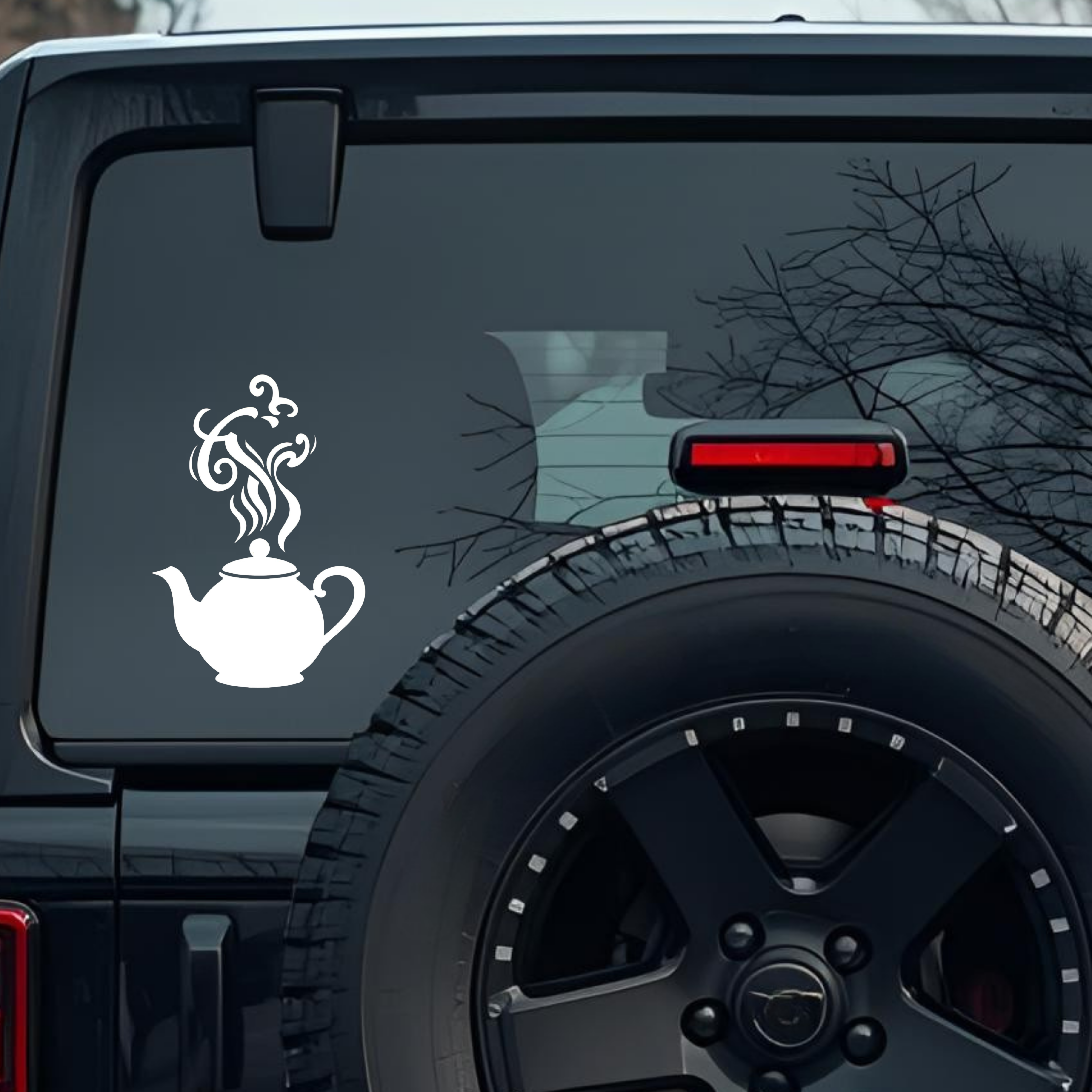 Teapot Large 6 inch Premium Decal Sticker For Car Bumper Window Rear Windshield Stickers, Warning Si