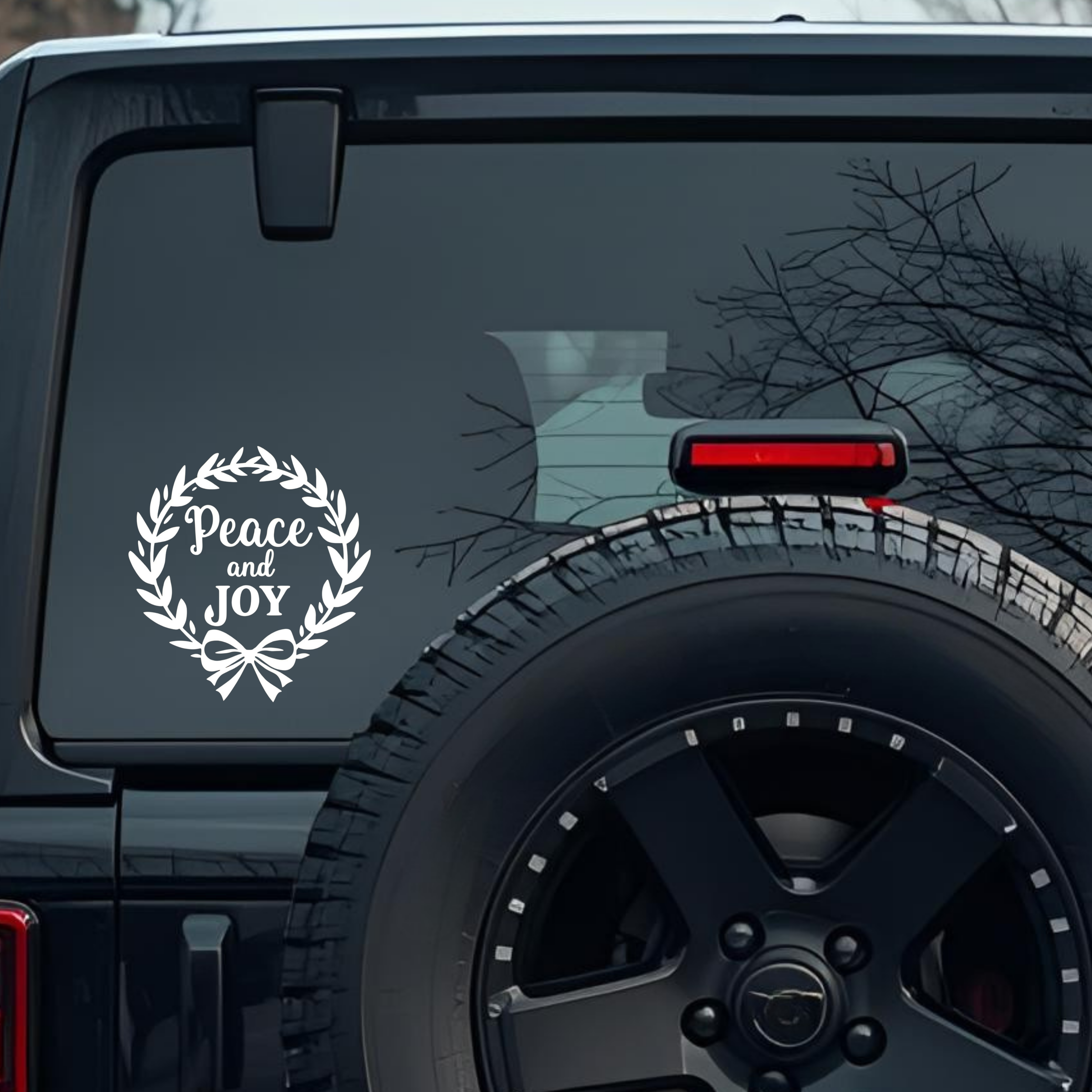 Peace and Joy Large 6 inch Premium Decal Sticker For Car Bumper Window Rear Windshield Stickers, War