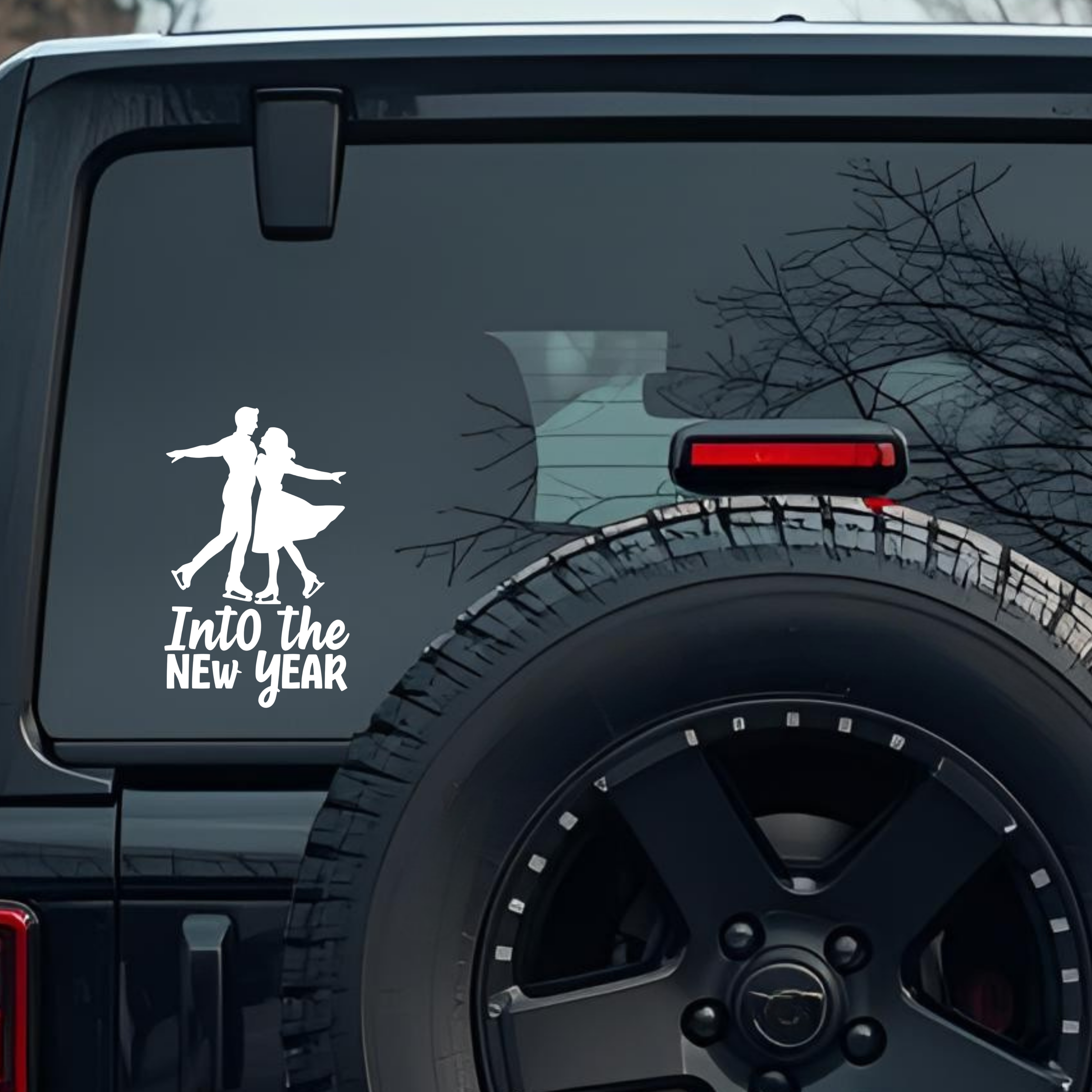 into the New Year Large 6 inch Premium Decal Sticker For Car Bumper Window Rear Windshield Stickers,
