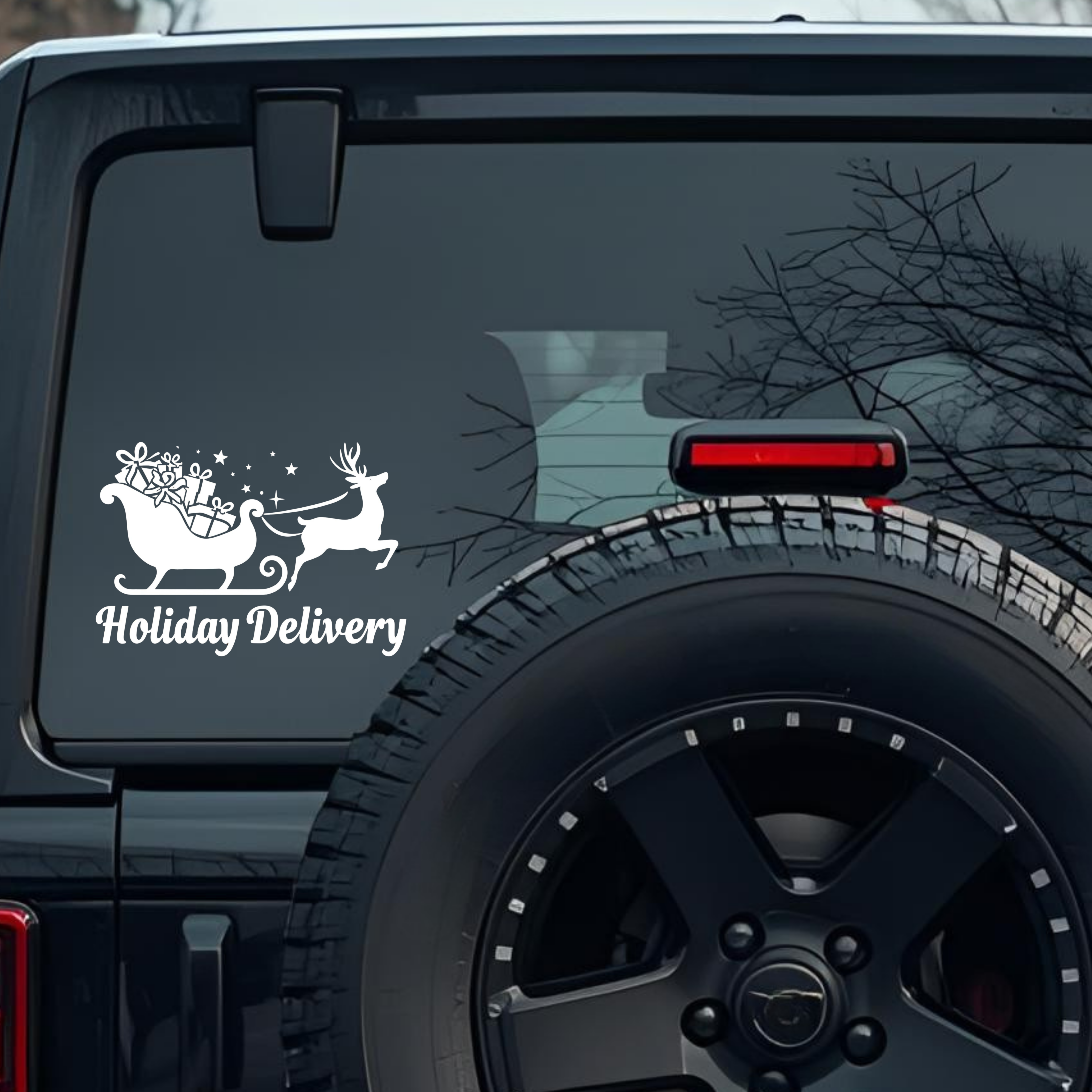 Holiday Delivery Large 6 inch Premium Decal Sticker For Car Bumper Window Rear Windshield Stickers, 