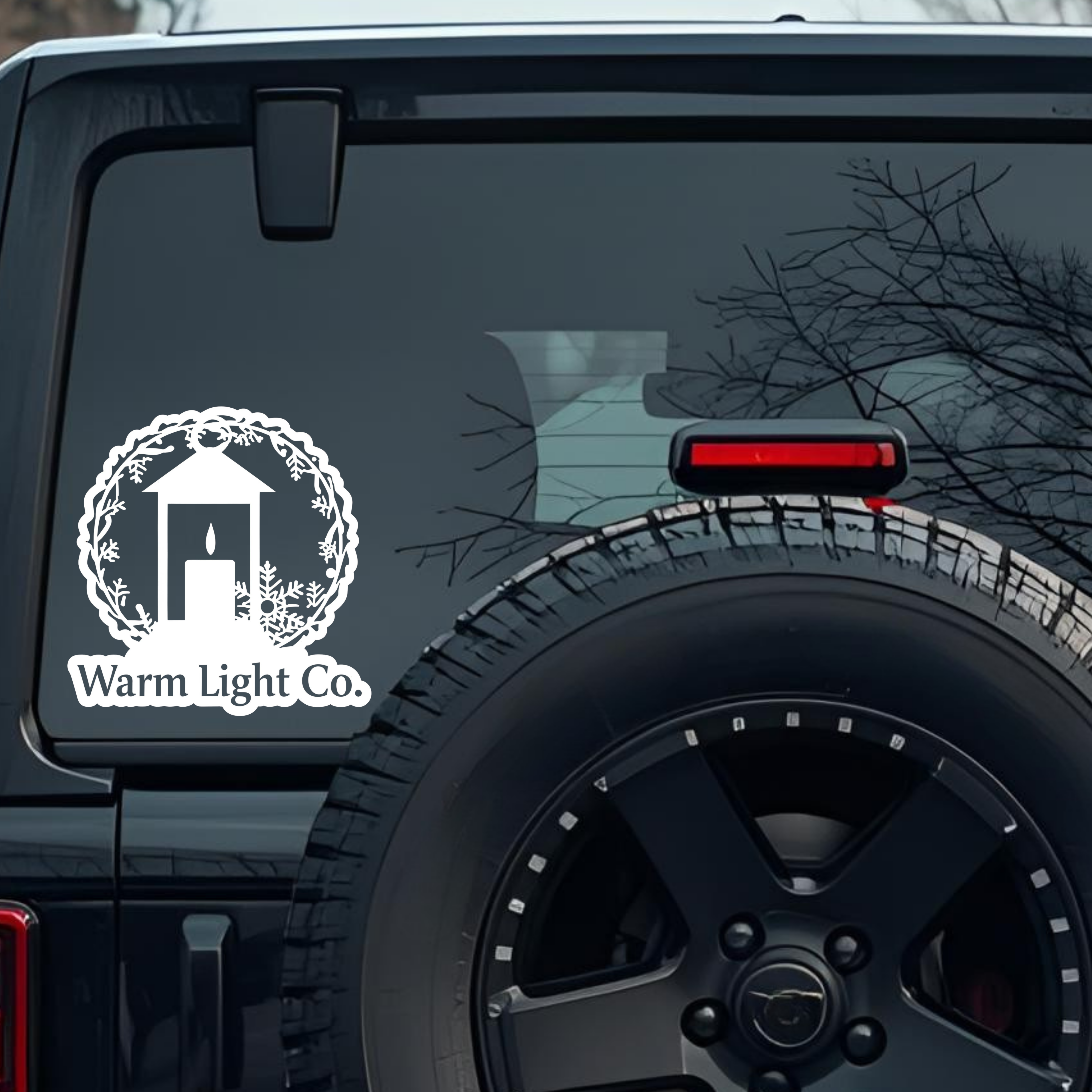 Warm Light Co. Large 6 inch Premium Decal Sticker For Car Bumper Window Rear Windshield Stickers, Wa