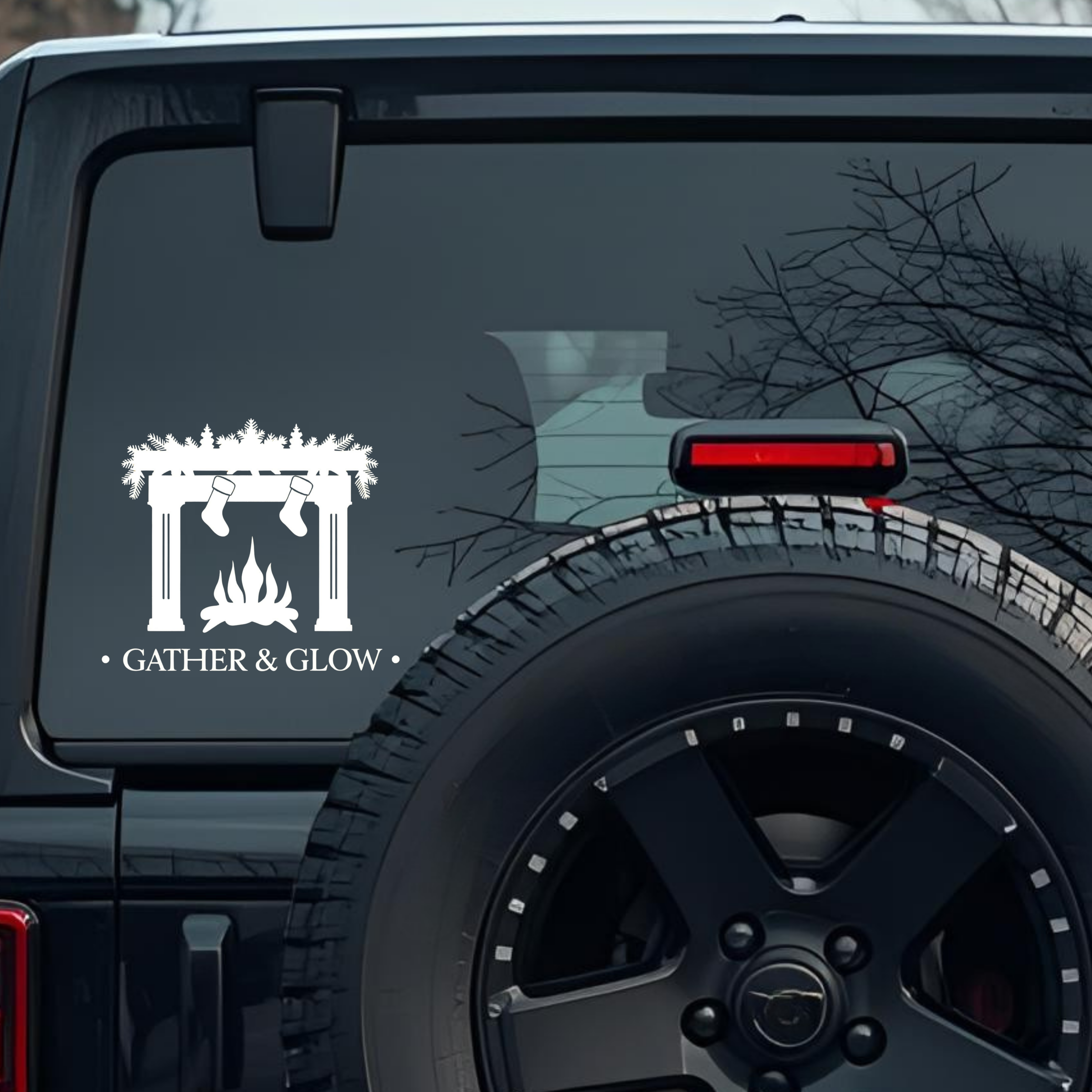 Gather & Glow Large 6 inch Premium Decal Sticker For Car Bumper Window Rear Windshield Stickers, War