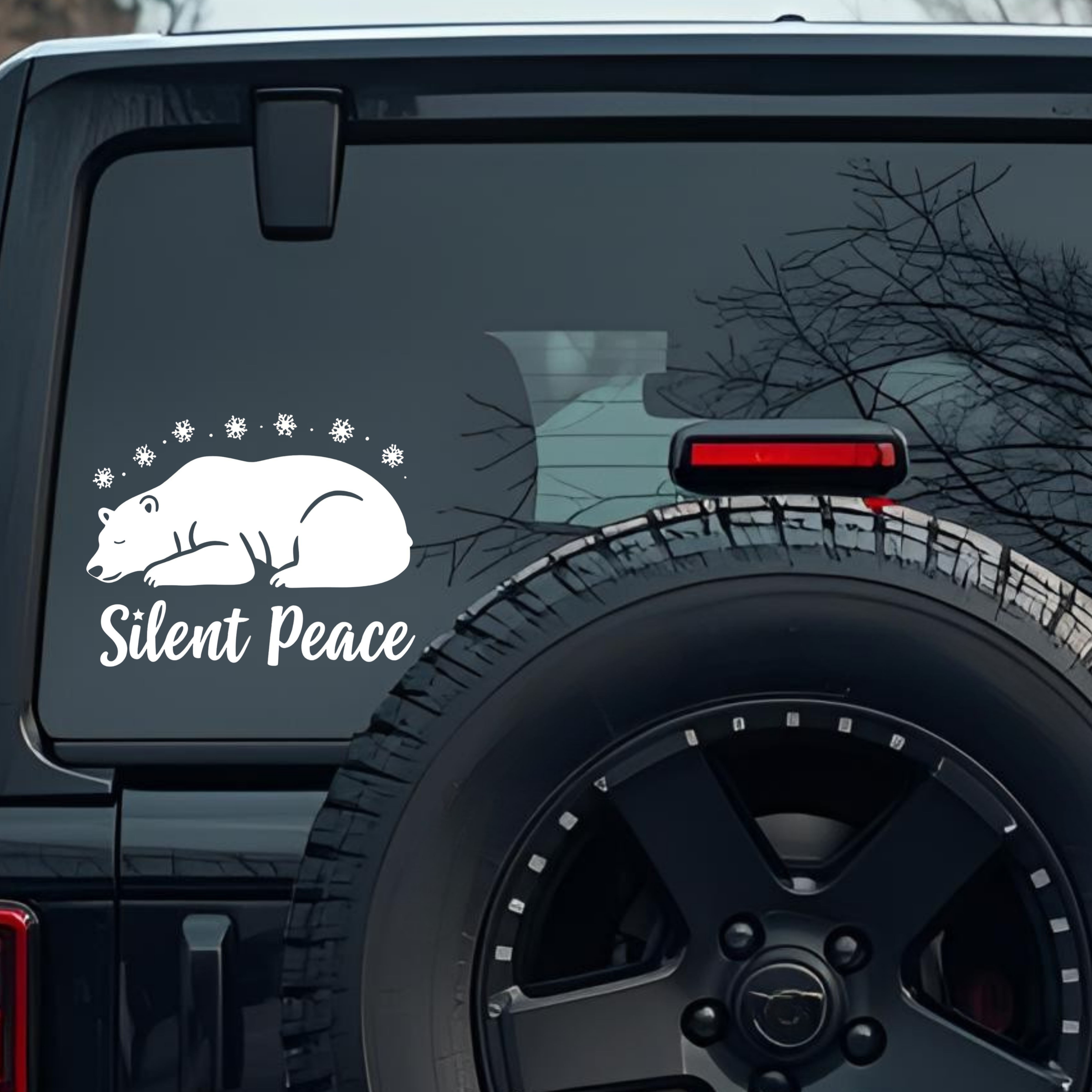 Silent Peace Large 6 inch Premium Decal Sticker For Car Bumper Window Rear Windshield Stickers, Warn