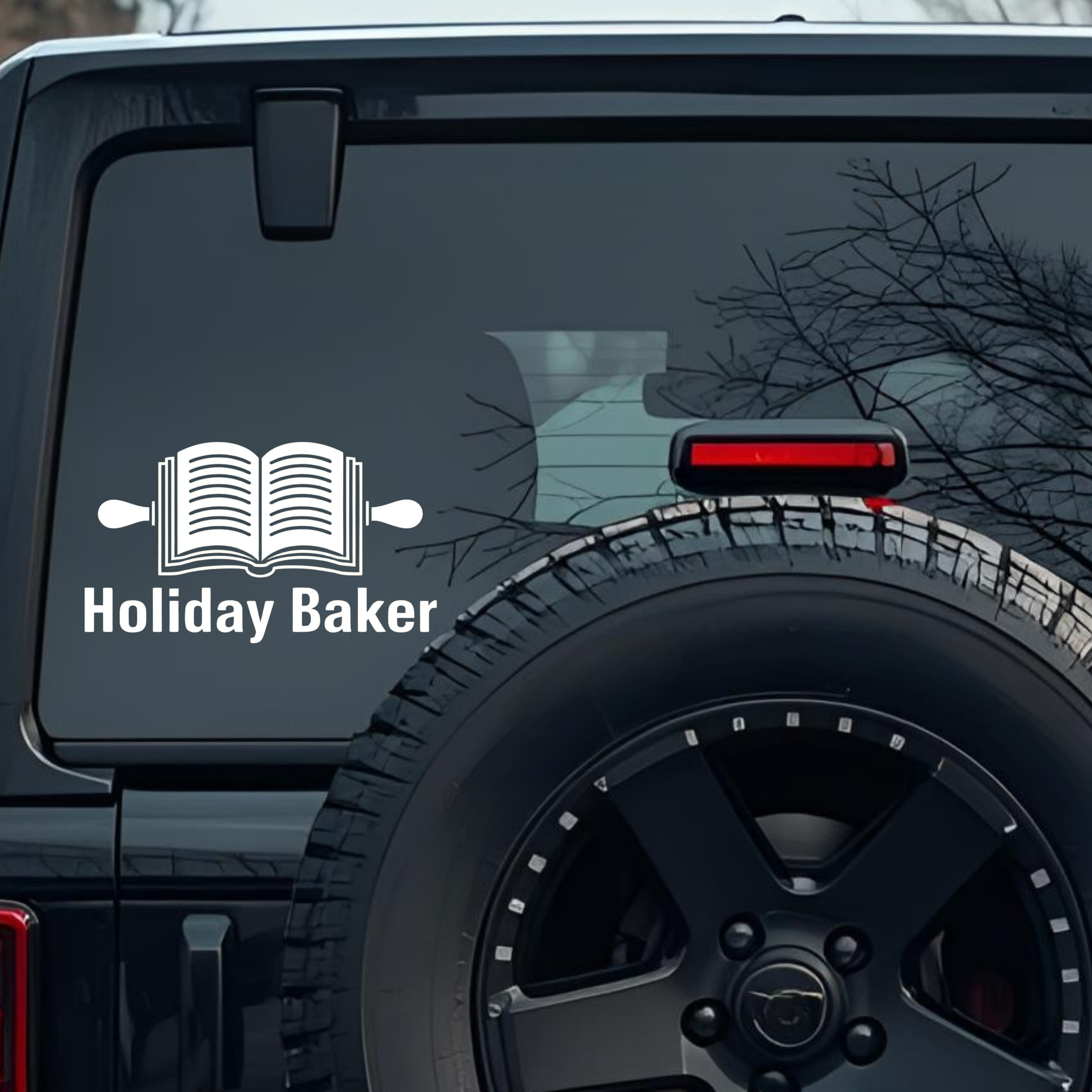 Holiday Baker Large 6 inch Premium Decal Sticker For Car Bumper Window Rear Windshield Stickers, War