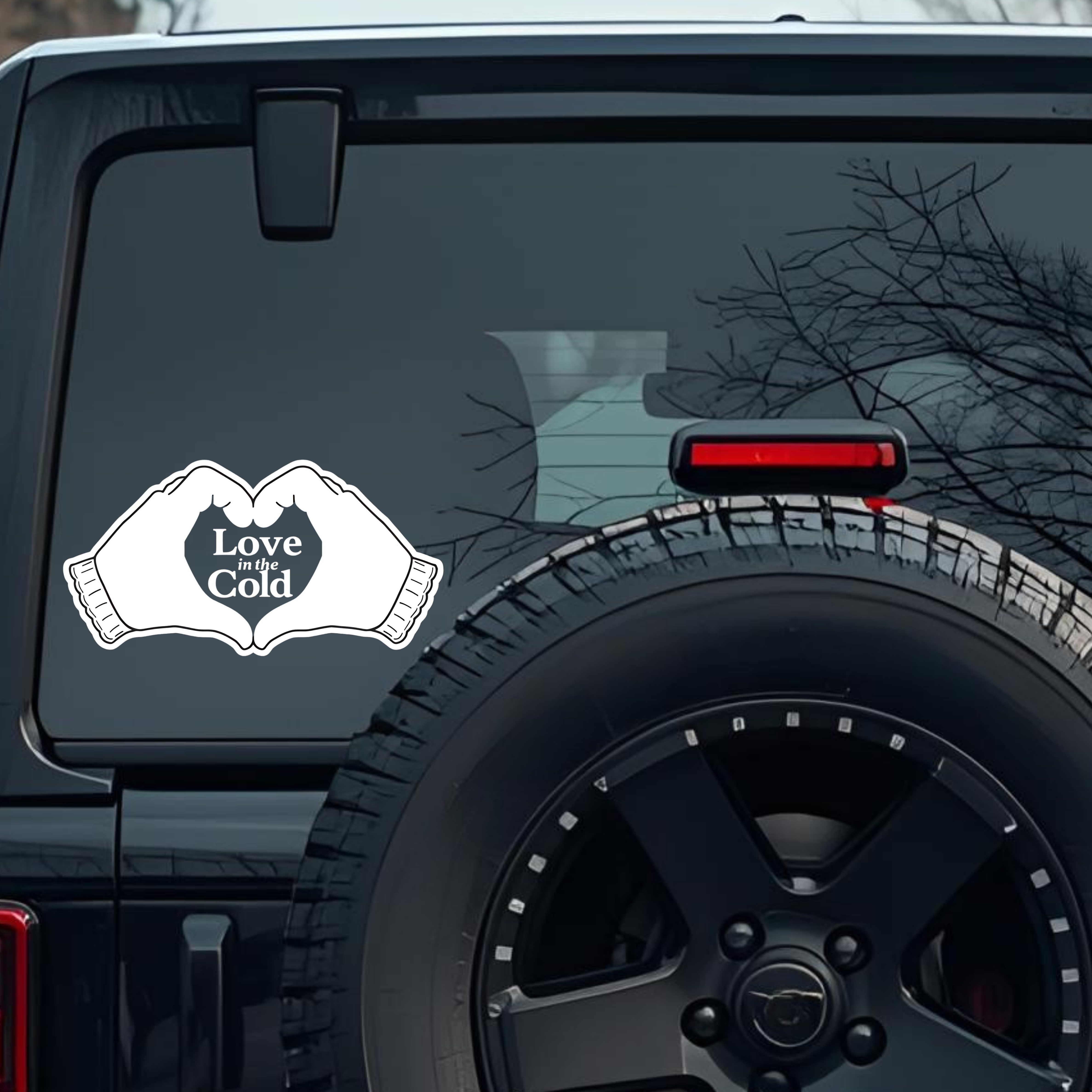 Love in the Cold Large 6 inch Premium Decal Sticker For Car Bumper Window Rear Windshield Stickers, 