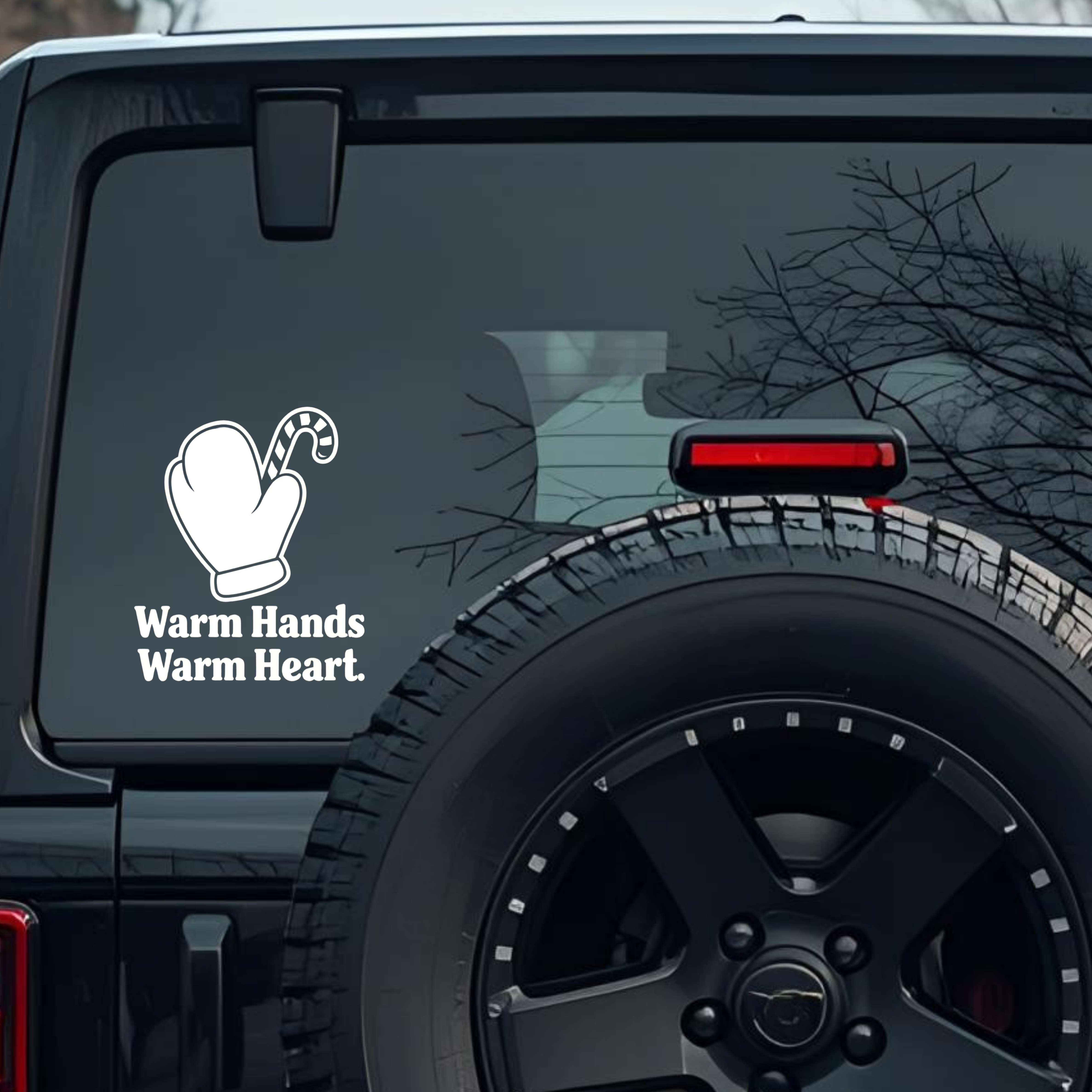 Warm Hands Warm Heart Large 6 inch Premium Decal Sticker For Car Bumper Window Rear Windshield Stick