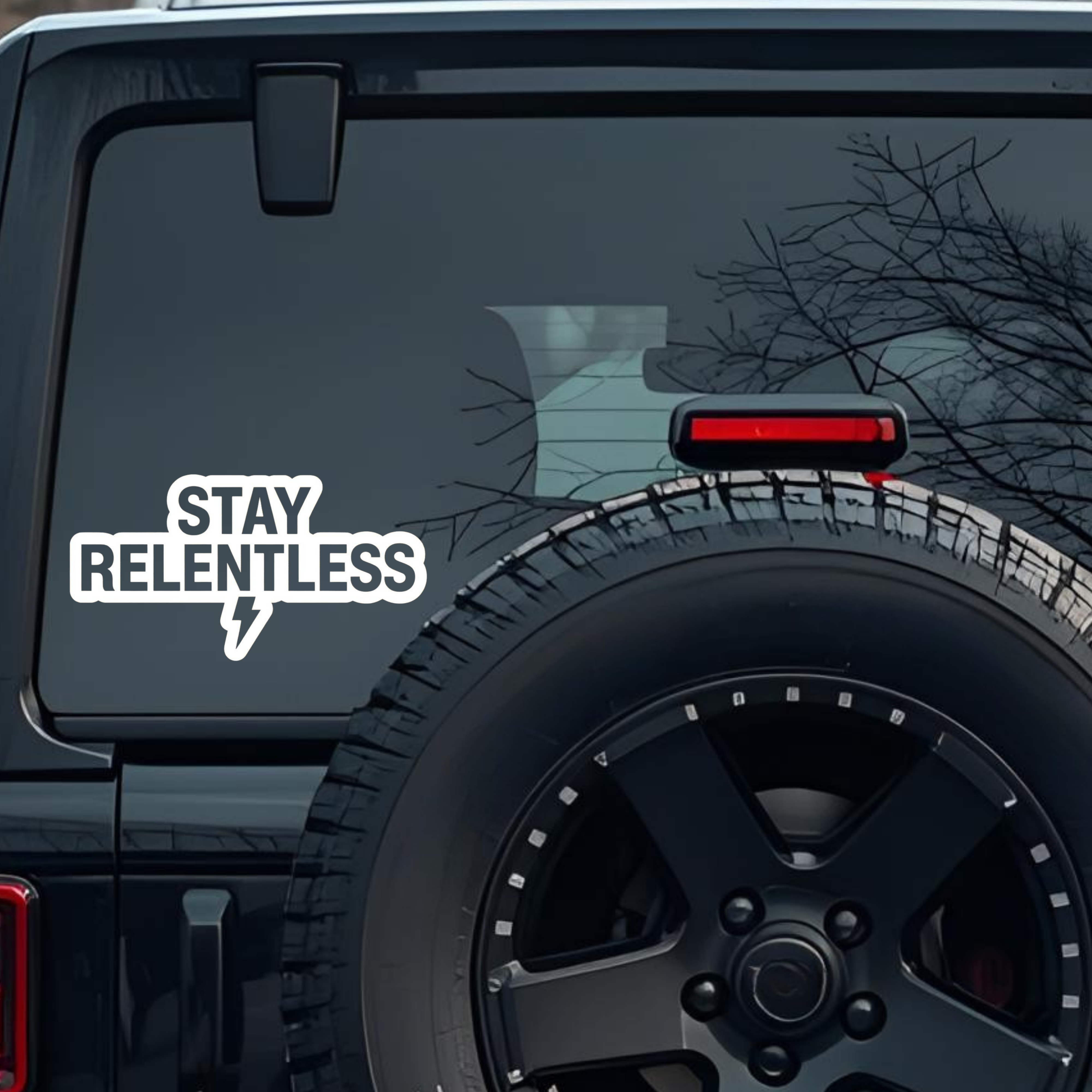 Stay Relentless Large 6 inch Premium Decal Sticker For Car Bumper Window Rear Windshield Stickers, W