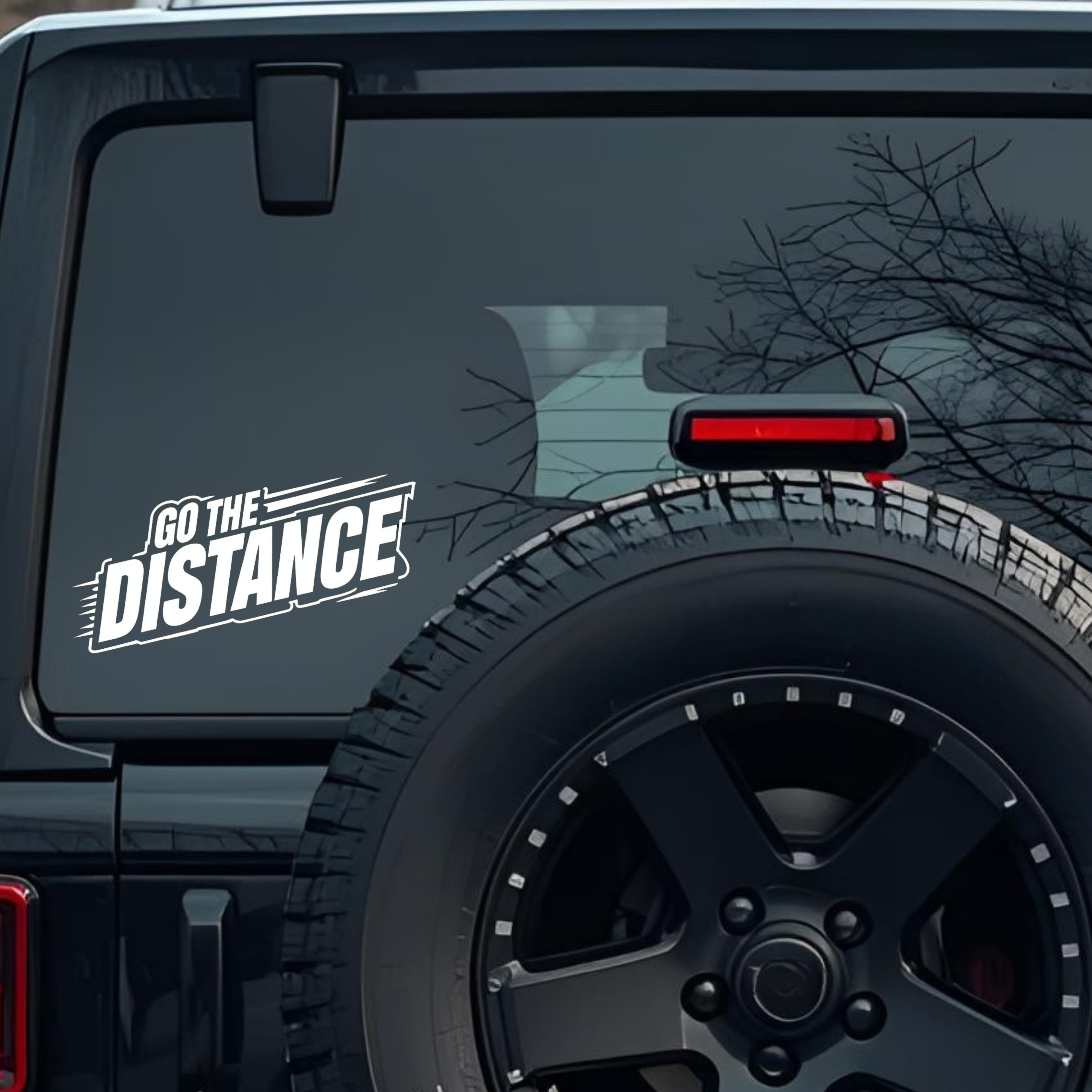 Go the Distance Large 6 inch Premium Decal Sticker For Car Bumper Window Rear Windshield Stickers, W