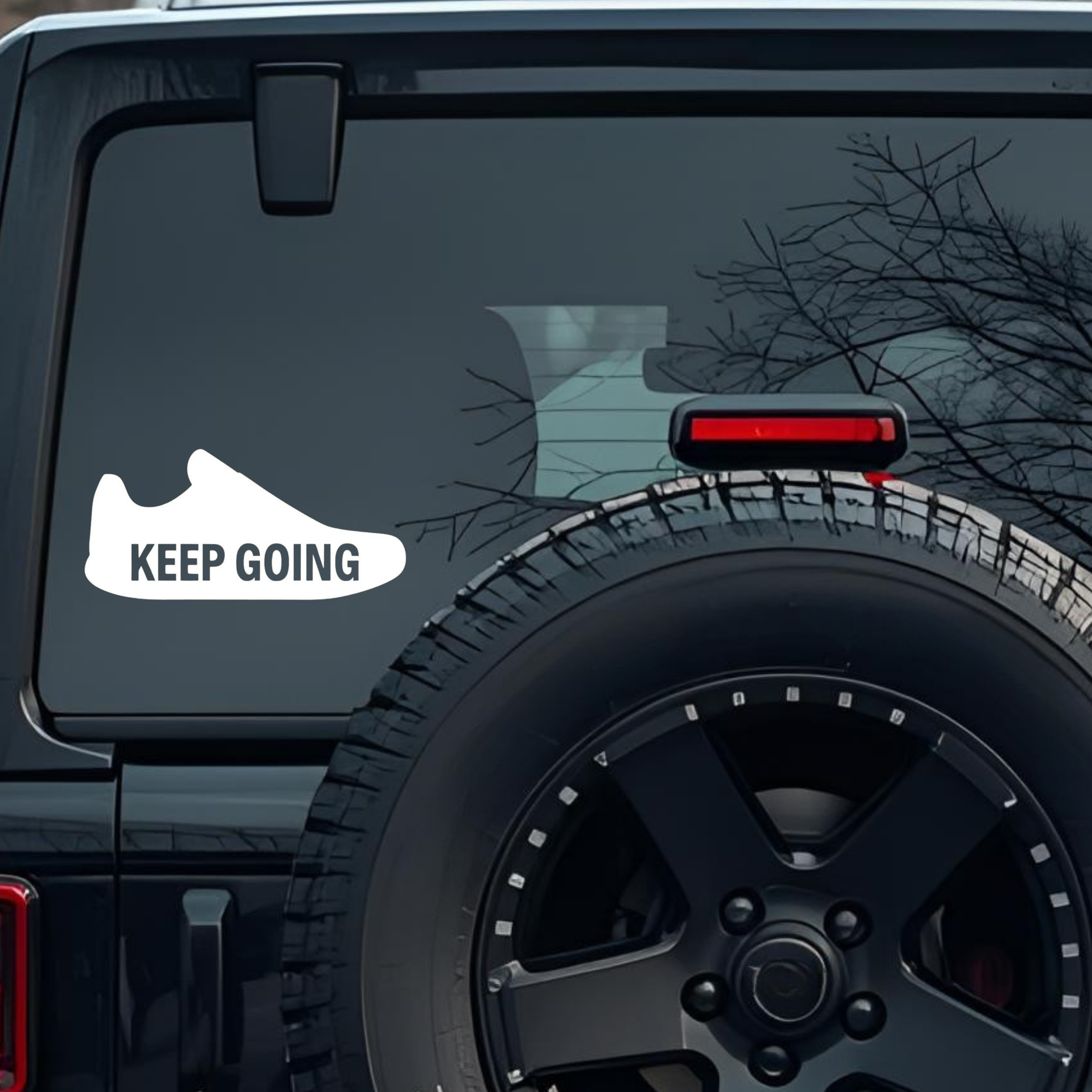 Keep Going Large 6 inch Premium Decal Sticker For Car Bumper Window Rear Windshield Stickers, Warnin