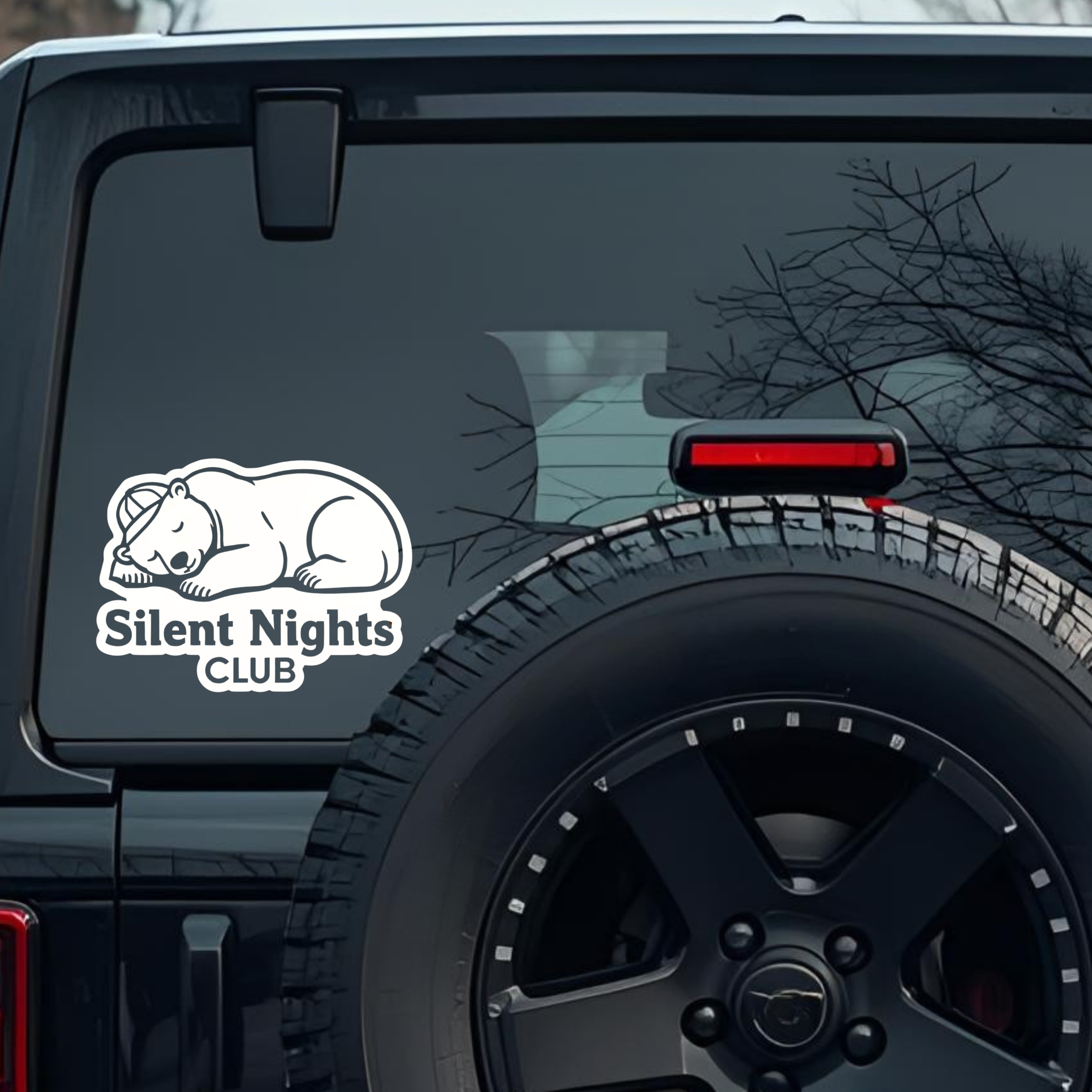 Silent Nights Club Large 6 inch Premium Decal Sticker For Car Bumper Window Rear Windshield Stickers