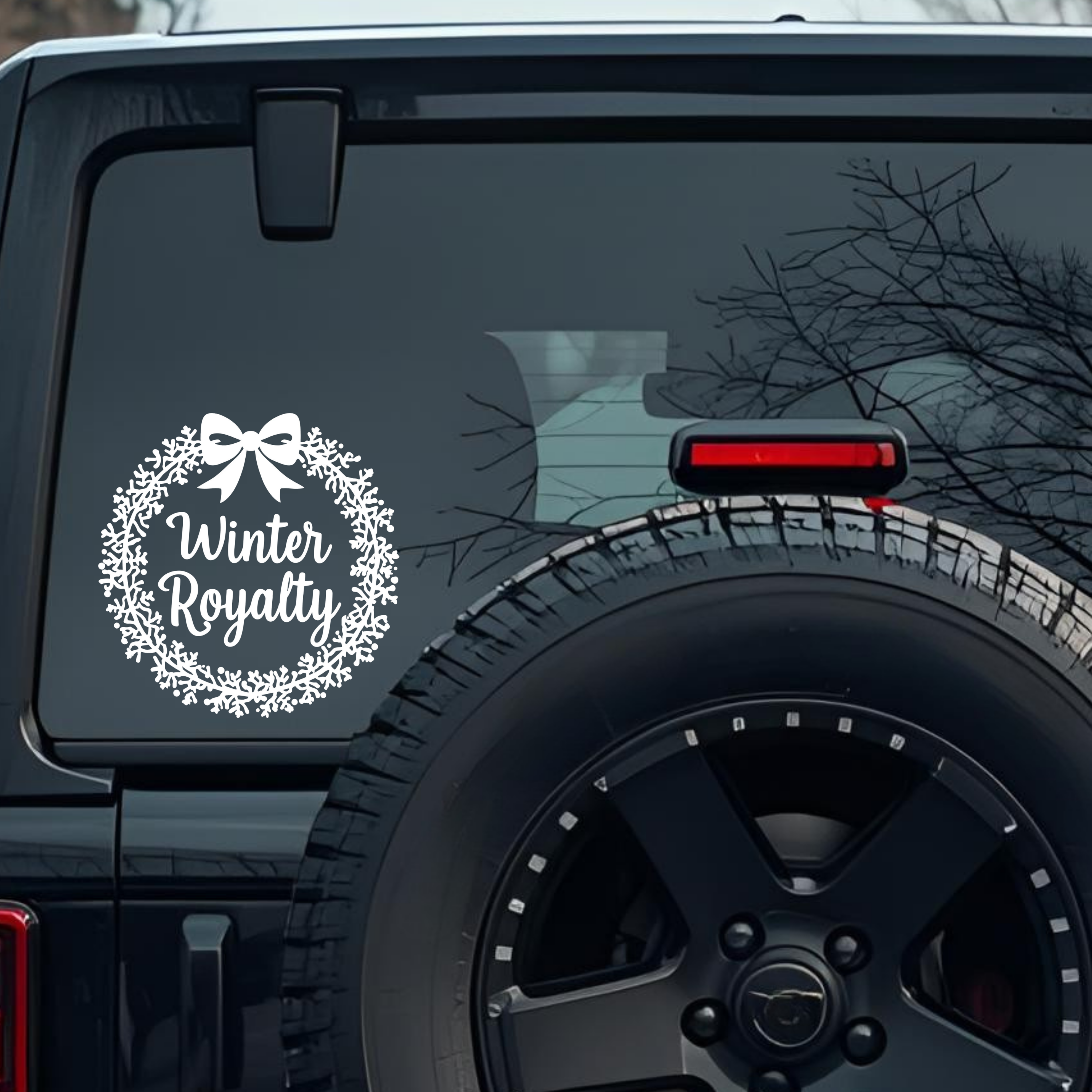 Winter Royalty Large 6 inch Premium Decal Sticker For Car Bumper Window Rear Windshield Stickers, Wa