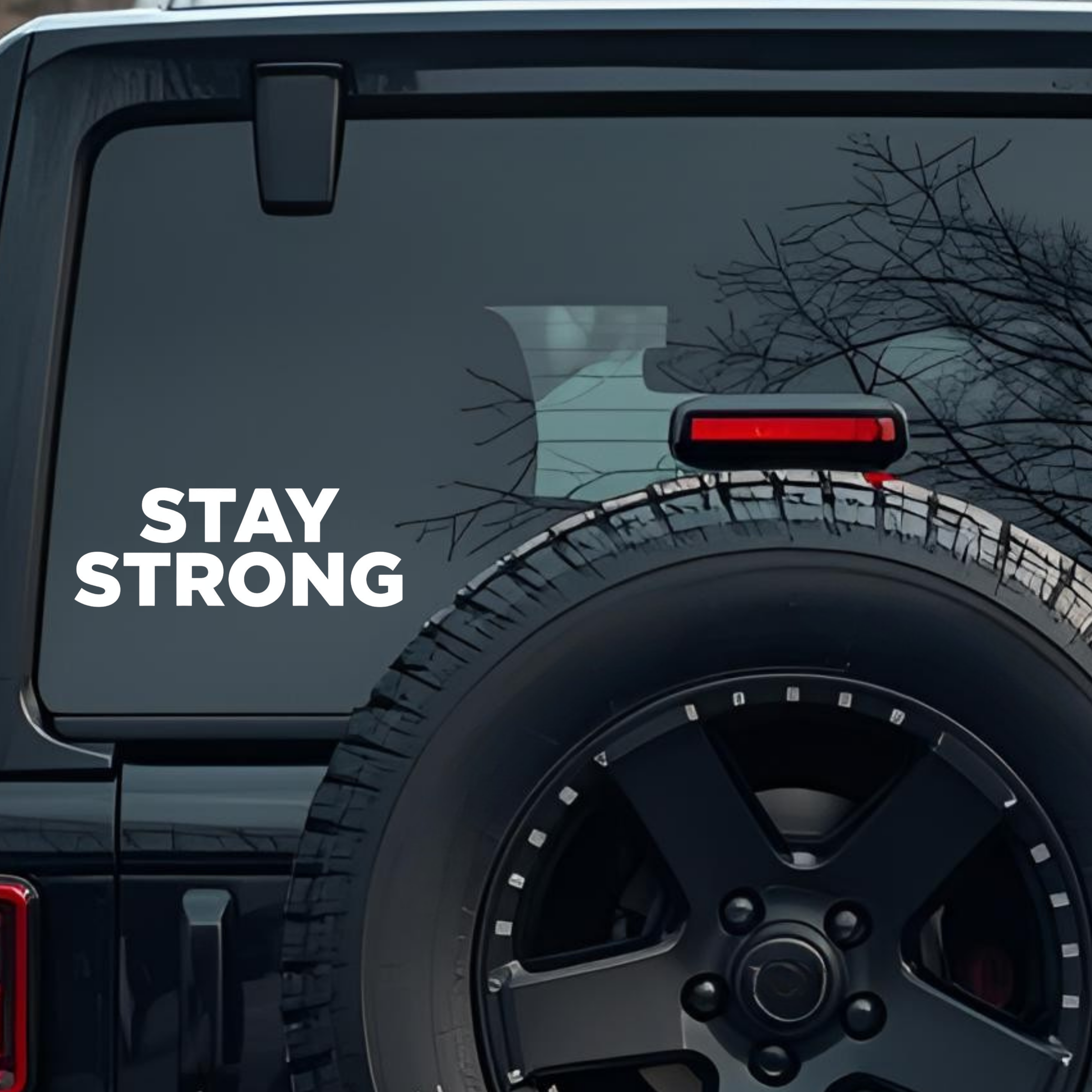 Stay Strong. Large 6 inch Premium Decal Sticker For Car Bumper Window Rear Windshield Stickers, Warn