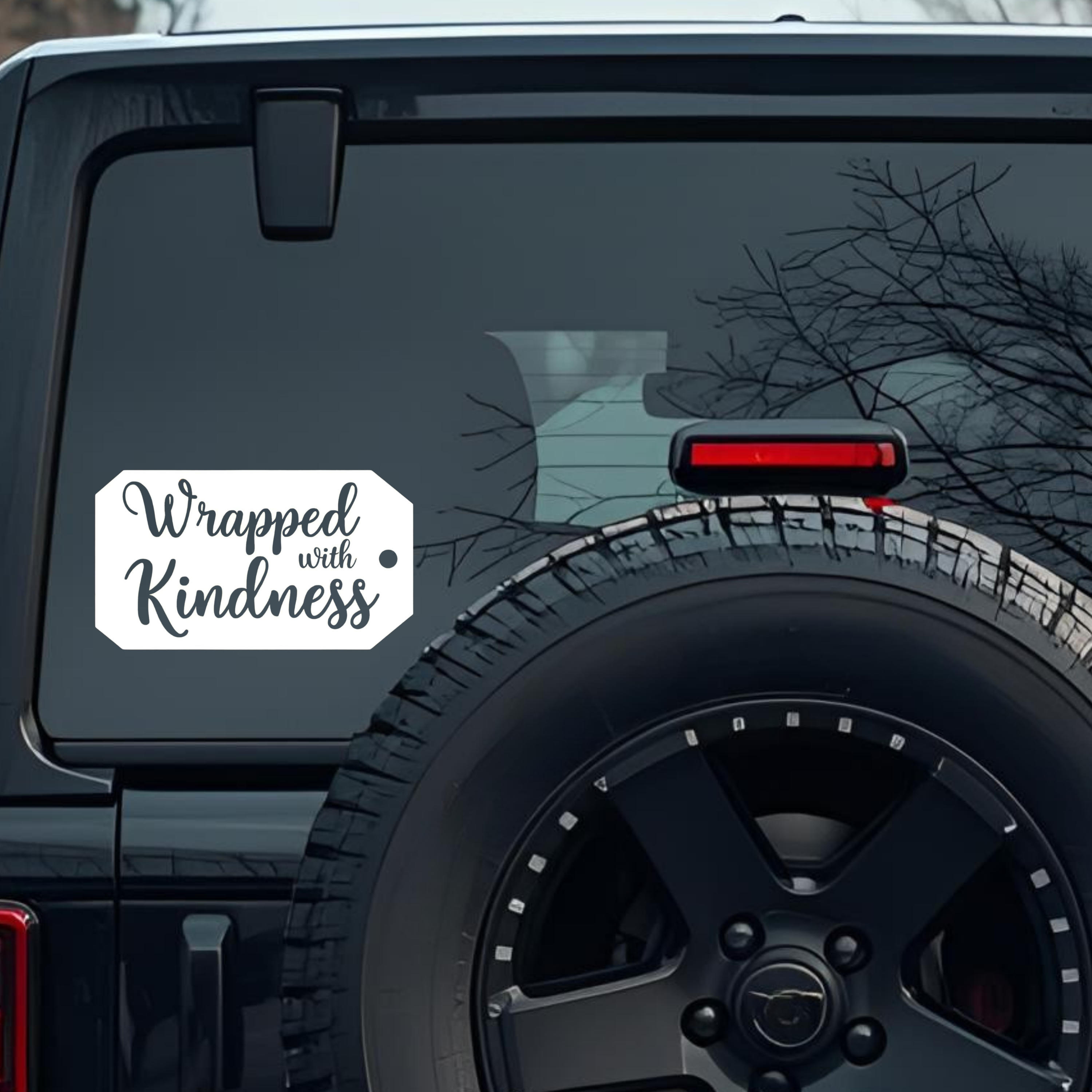 Wrapped with Kindness Large 6 inch Premium Decal Sticker For Car Bumper Window Rear Windshield Stick