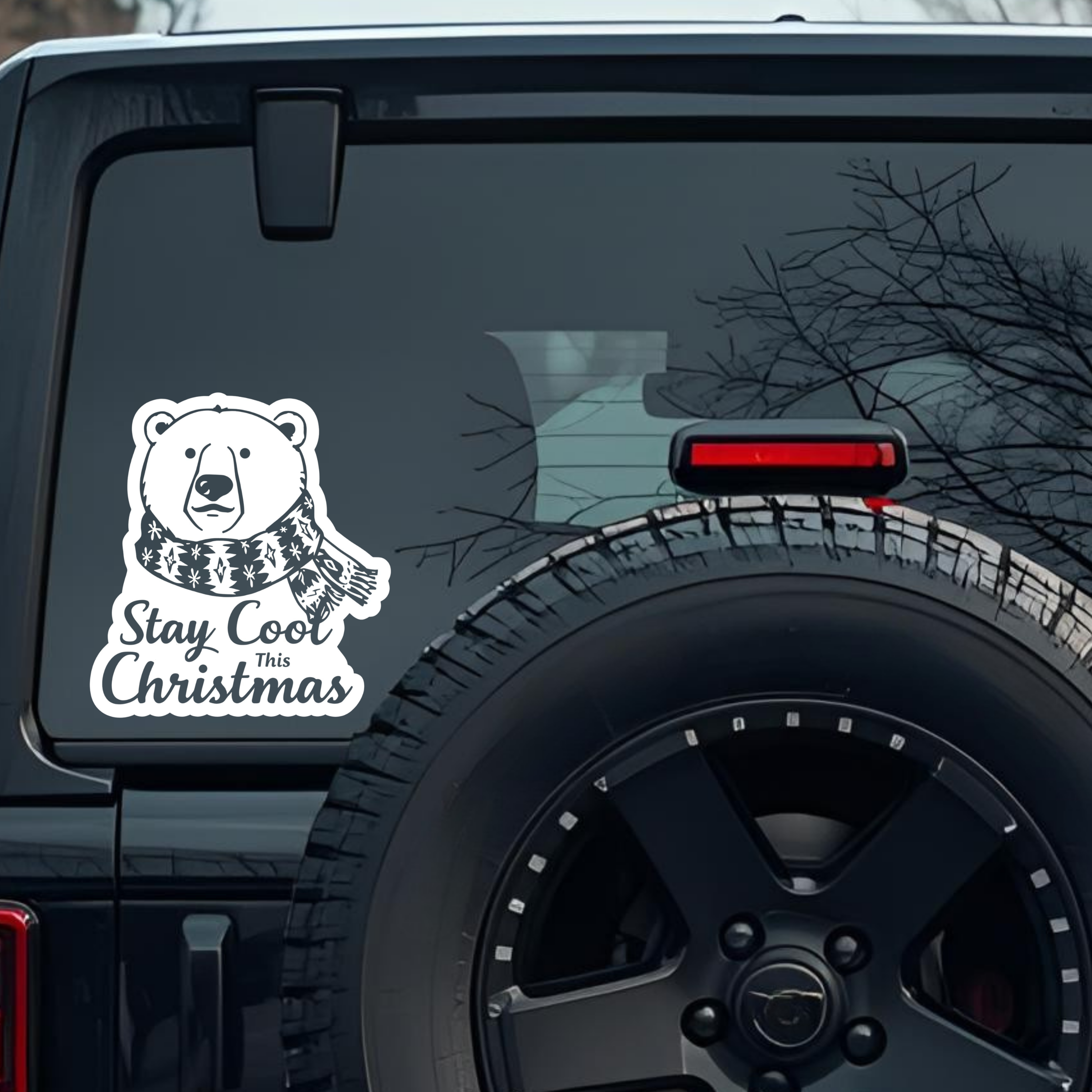Stay Cool This Christmas Large 6 inch Premium Decal Sticker For Car Bumper Window Rear Windshield St