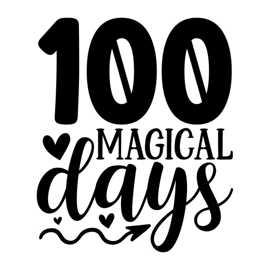 Inspirational Quote "100 Magical Days Sticker" Motivational Sticker Vinyl Decal Motivation Stickers- 5" Vinyl Sticker Waterproof