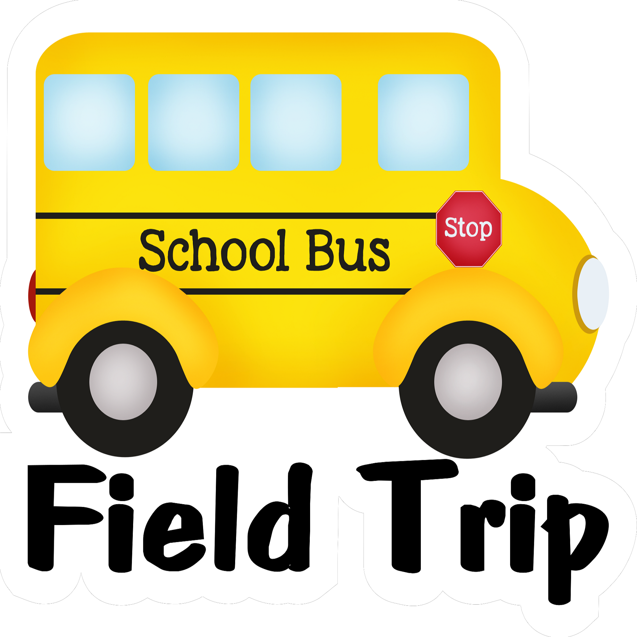Inspirational Quote "School Bus Field Trip" Motivational Sticker Vinyl Decal Motivation Stickers- 5" Vinyl Sticker Waterproof
