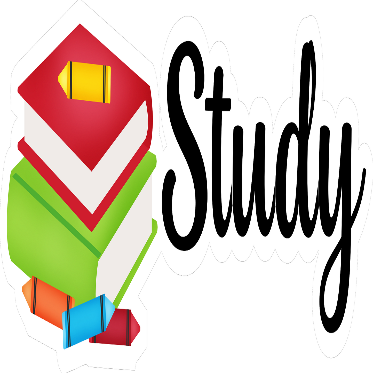 Inspirational Quote "Study" Motivational Sticker Vinyl Decal Motivation Stickers- 5" Vinyl Sticker Waterproof