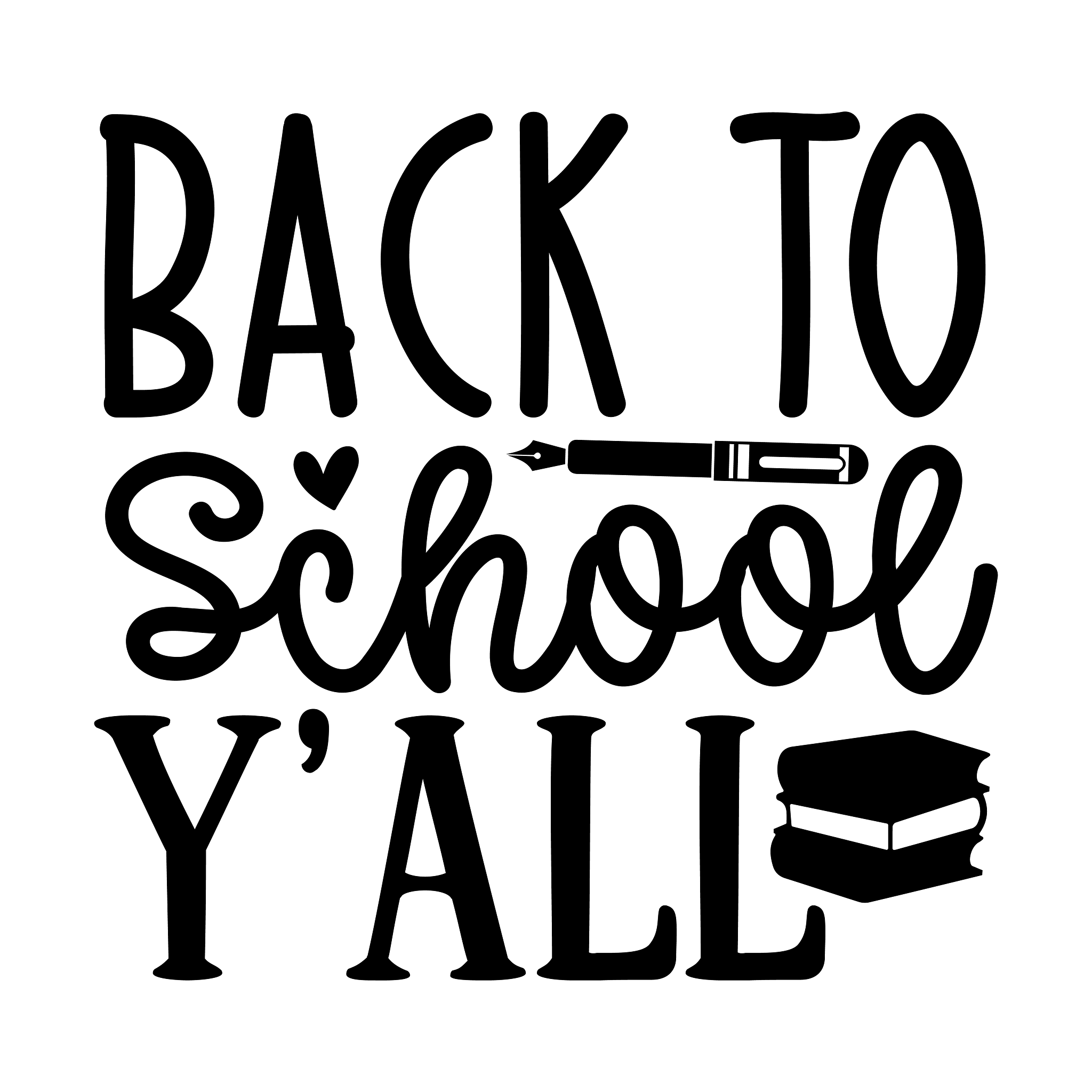 Inspirational Quote "Back to School Y'all" Motivational Sticker Vinyl Decal Motivation Stickers- 5" Vinyl Sticker Waterproof
