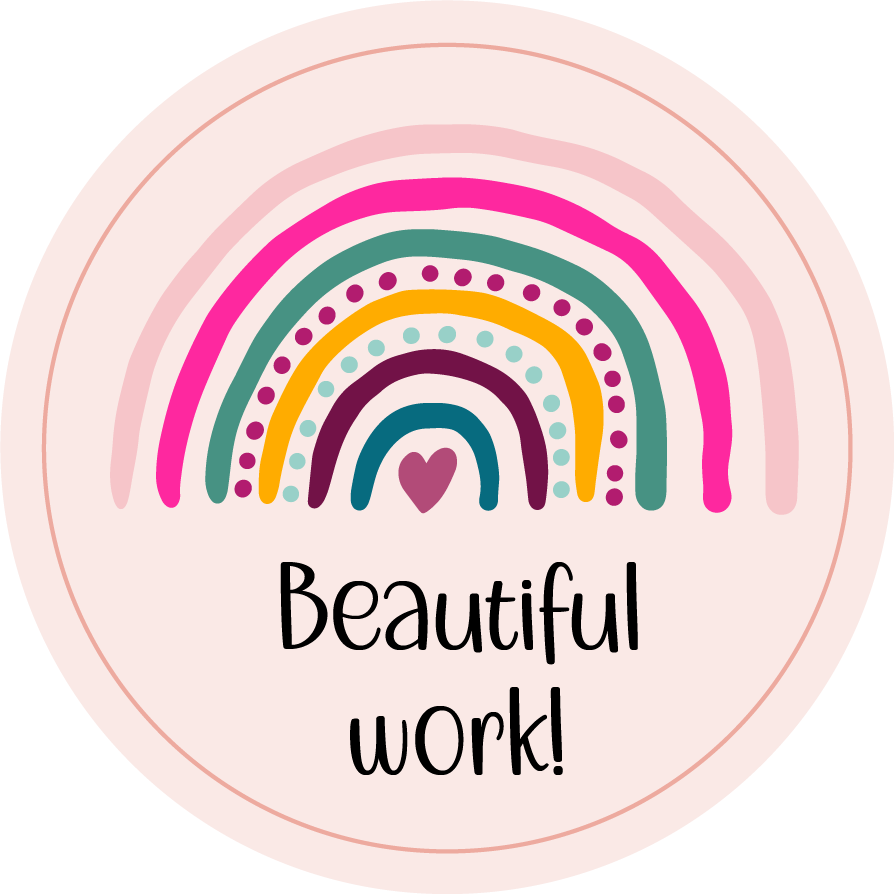 Inspirational Quote "Beautifel Work!" Motivational Sticker Vinyl Decal Motivation Stickers- 5" Vinyl Sticker Waterproof