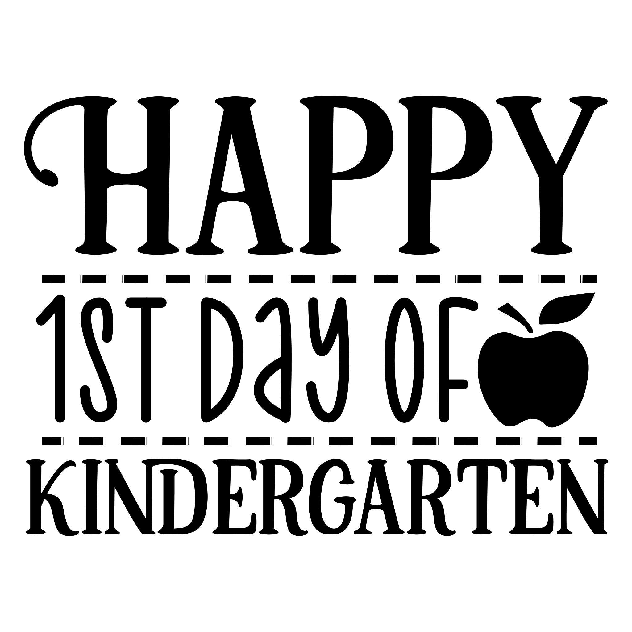 Inspirational Quote "Happy 1st Day of Kindergarten" Motivational Sticker Vinyl Decal Motivation Stickers- 5" Vinyl Sticker Waterproof