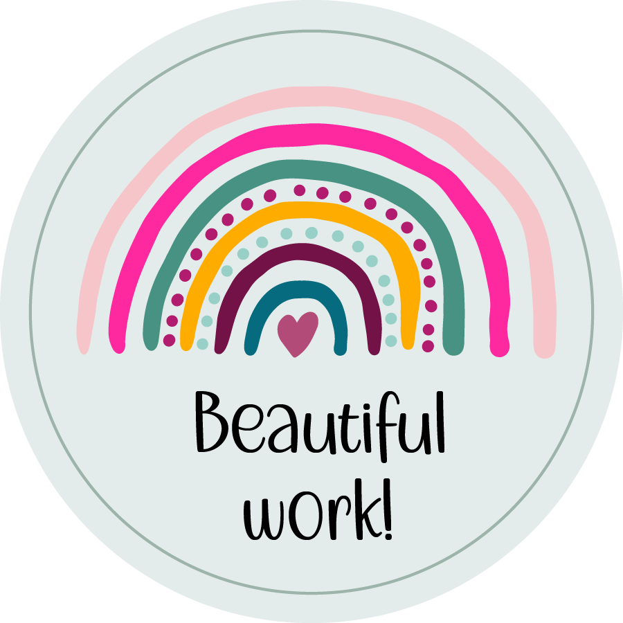 Inspirational Quote "Beautiful Work!" Motivational Sticker Vinyl Decal Motivation Stickers- 5" Vinyl Sticker Waterproof