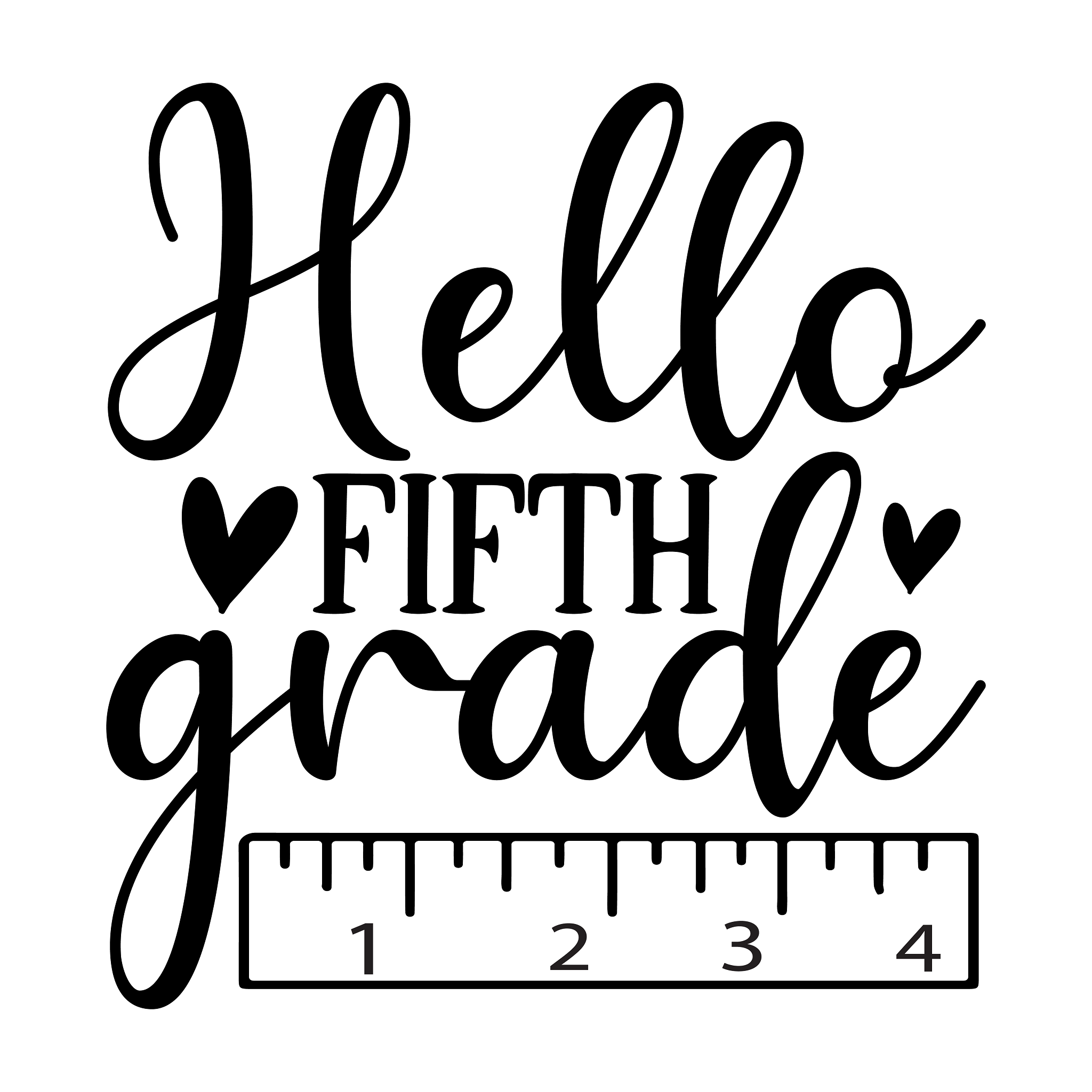 Inspirational Quote "Hello Fifth Grade Sticker" Motivational Sticker Vinyl Decal Motivation Stickers- 5" Vinyl Sticker Waterproof