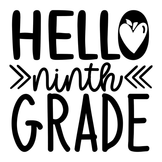 Inspirational Quote "Hello Ninth Grade Sticker" Motivational Sticker Vinyl Decal Motivation Stickers- 5" Vinyl Sticker Waterproof