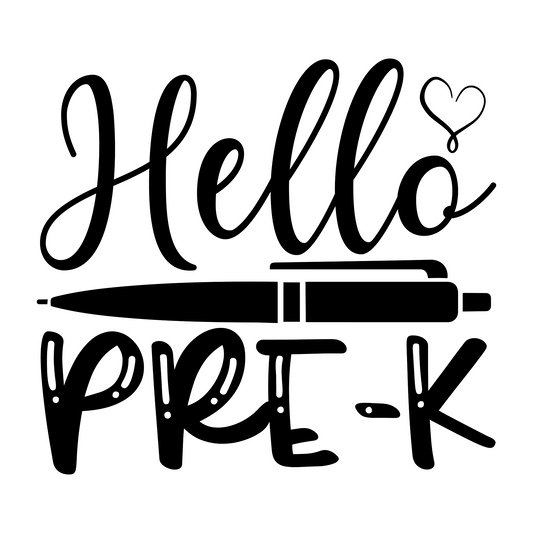 Inspirational Quote "Hello Pre-K Sticker" Motivational Sticker Vinyl Decal Motivation Stickers- 5" Vinyl Sticker Waterproof