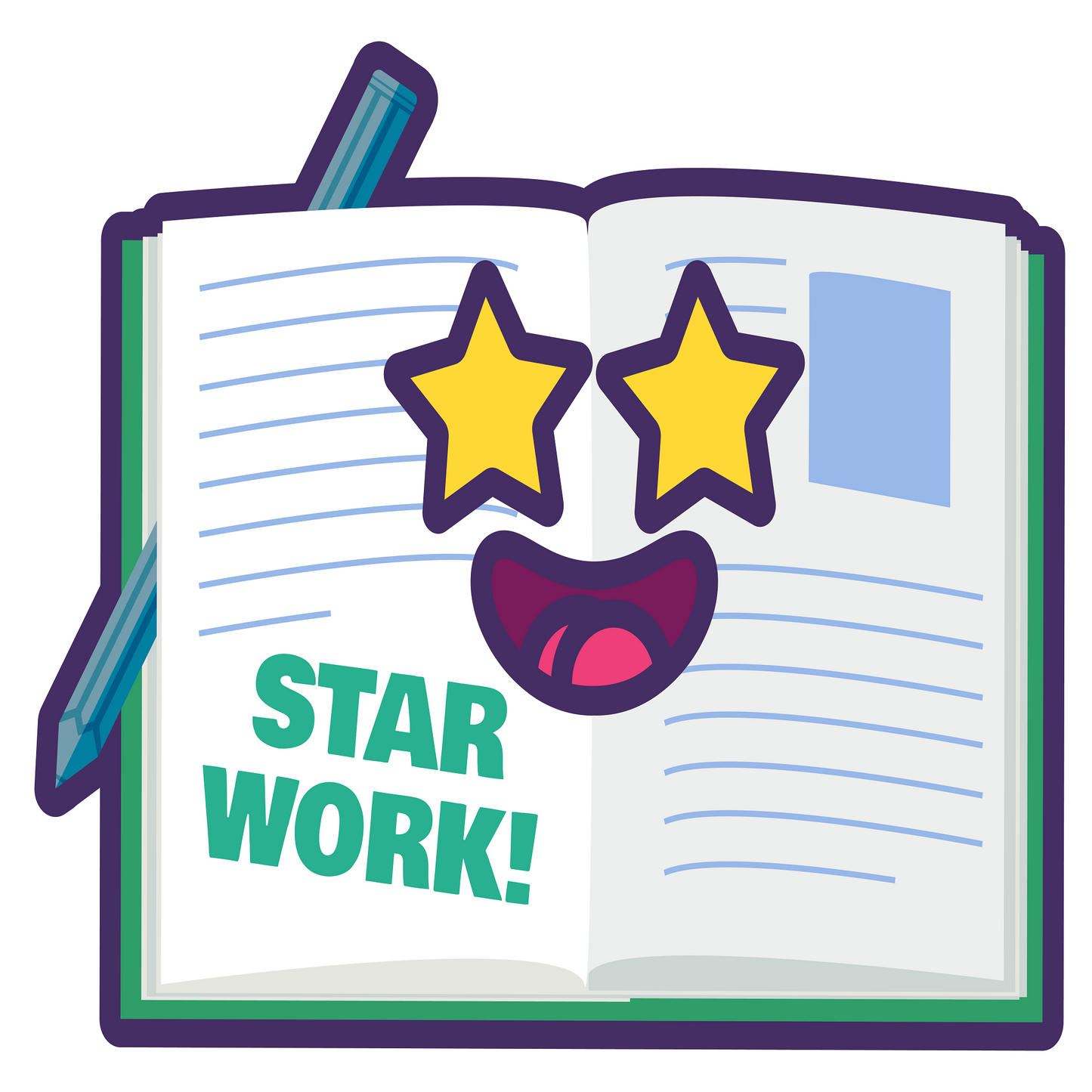 Inspirational Quote "Star Work! Sticker" Motivational Sticker Vinyl Decal Motivation Stickers- 5" Vinyl Sticker Waterproof