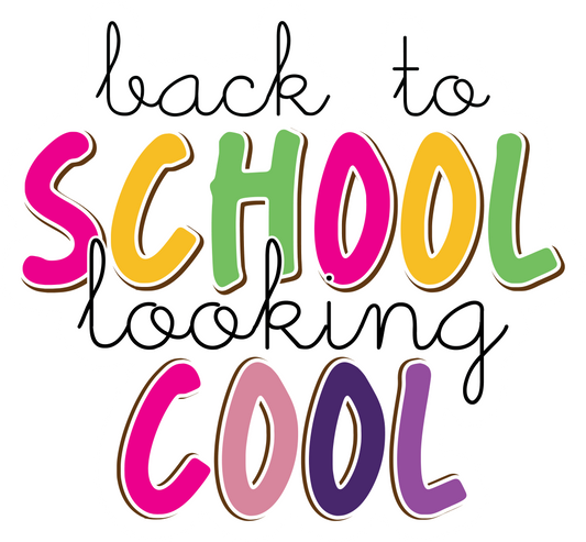 Inspirational Quote "Back to School Looking Cool - Sticker" Motivational Sticker Vinyl Decal Motivation Stickers- 5" Vinyl Sticker Waterproof